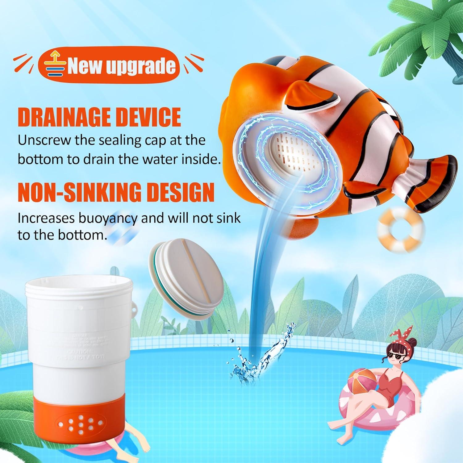 Dispensador Flotante de Cloro MKLZ Pez Payaso para Piscina