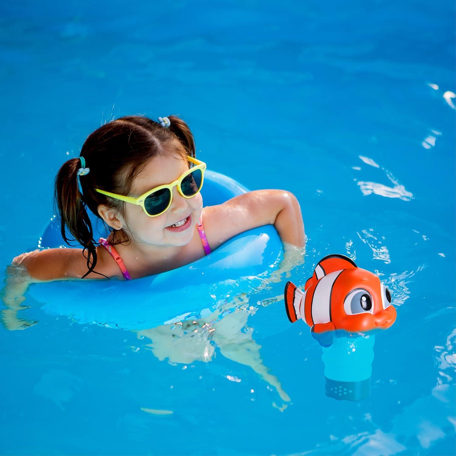 Dispensador Flotante de Cloro MKLZ Pez Payaso para Piscina