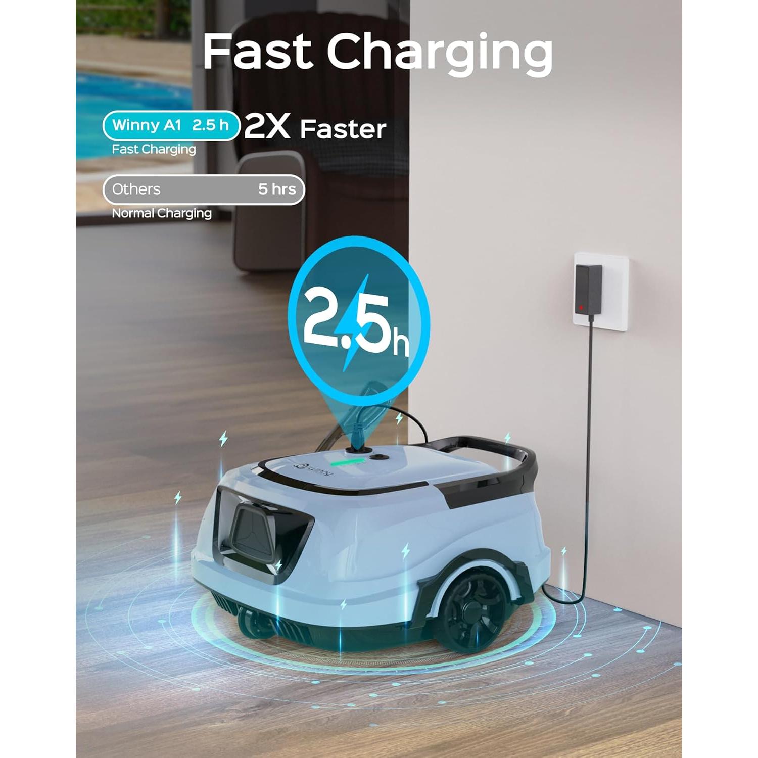 Limpiador de Piscinas Robótico WINNY A1, 120 min, 3.5L