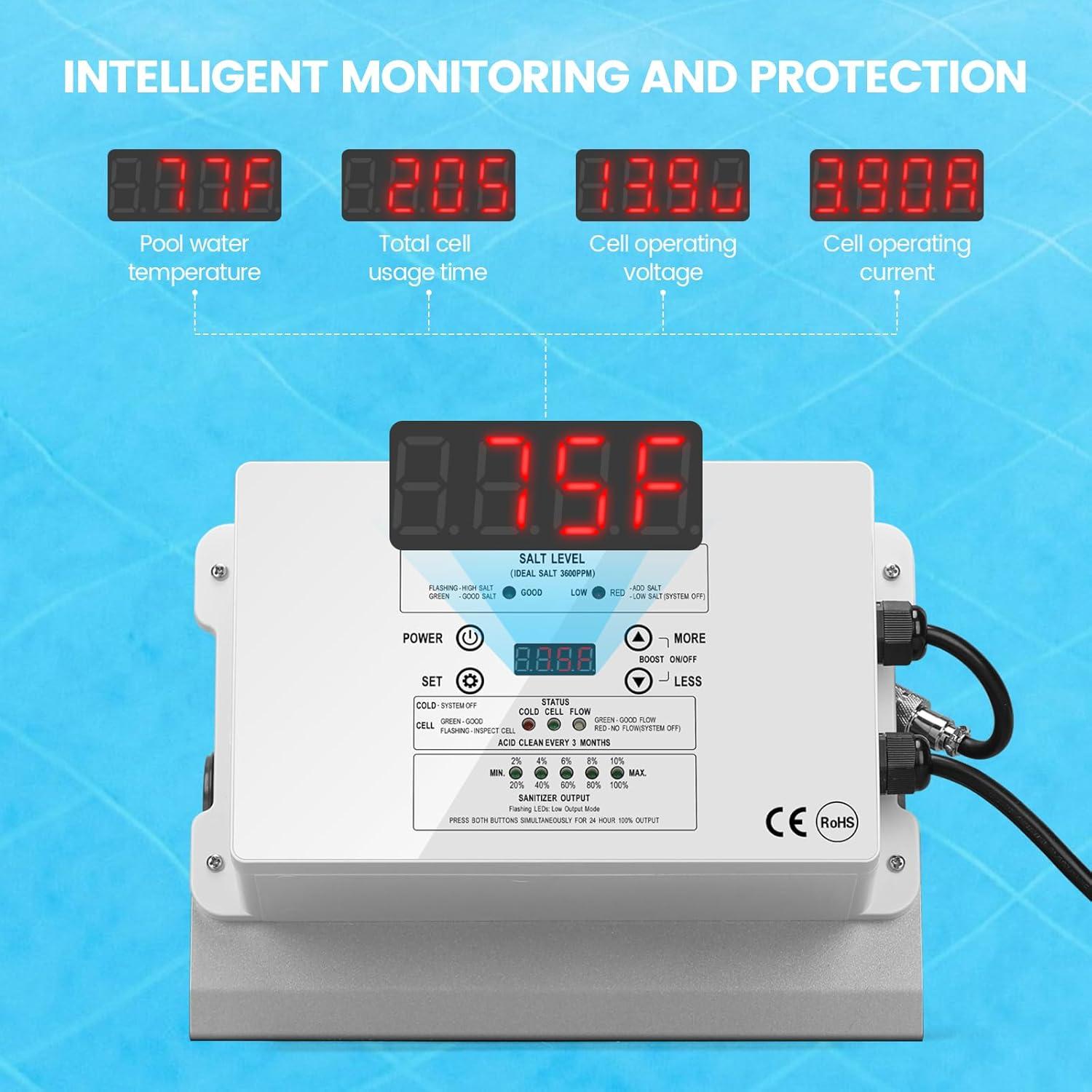 Clorador de Sal Westaho HSCG-09 para Piscinas 15,000 Gal