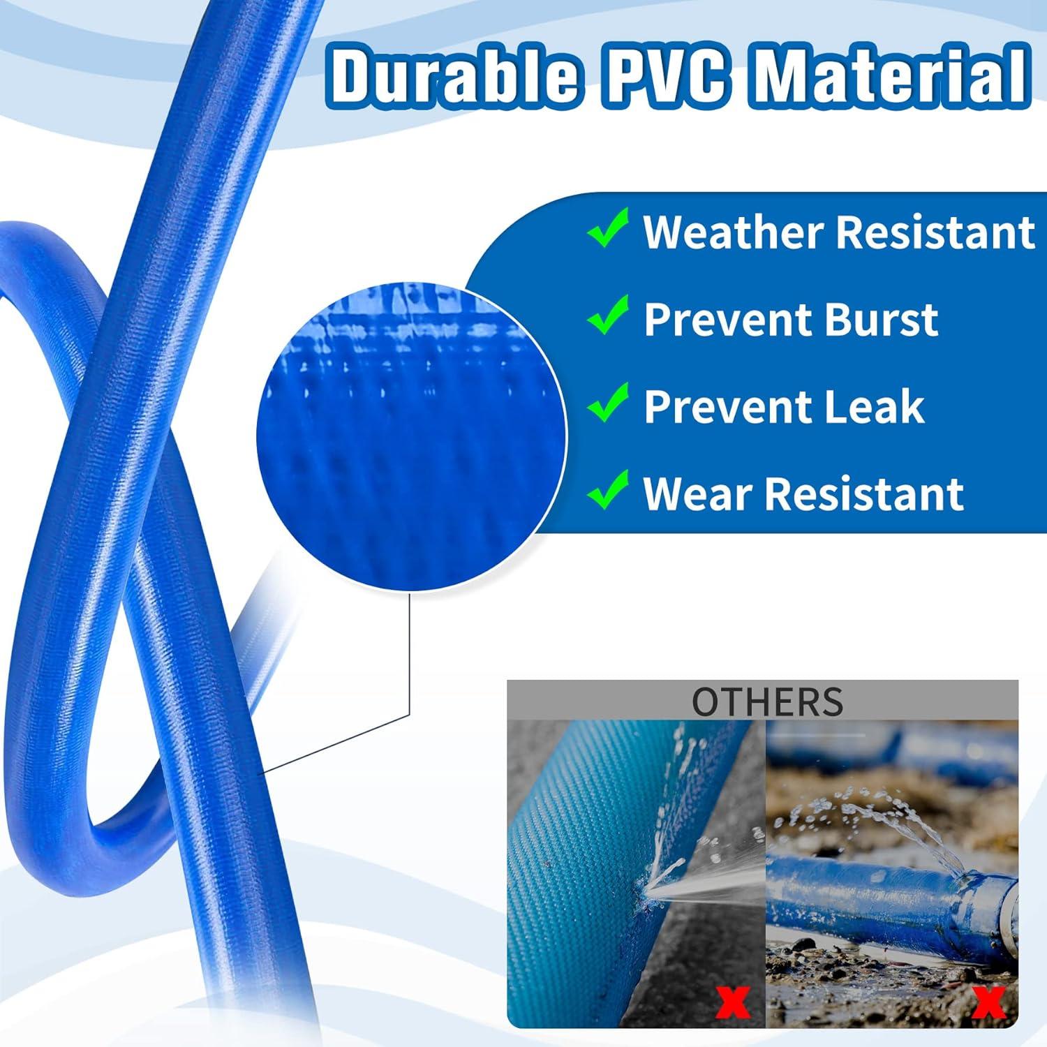 Manguera de Retro Lavado para Piscina MYFAMIREA 9.2M Azul