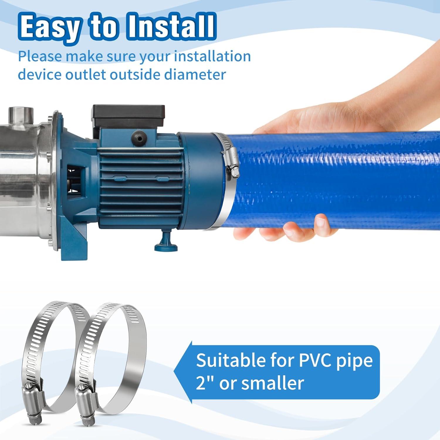 Manguera de Retro Lavado para Piscina MYFAMIREA 9.2M Azul