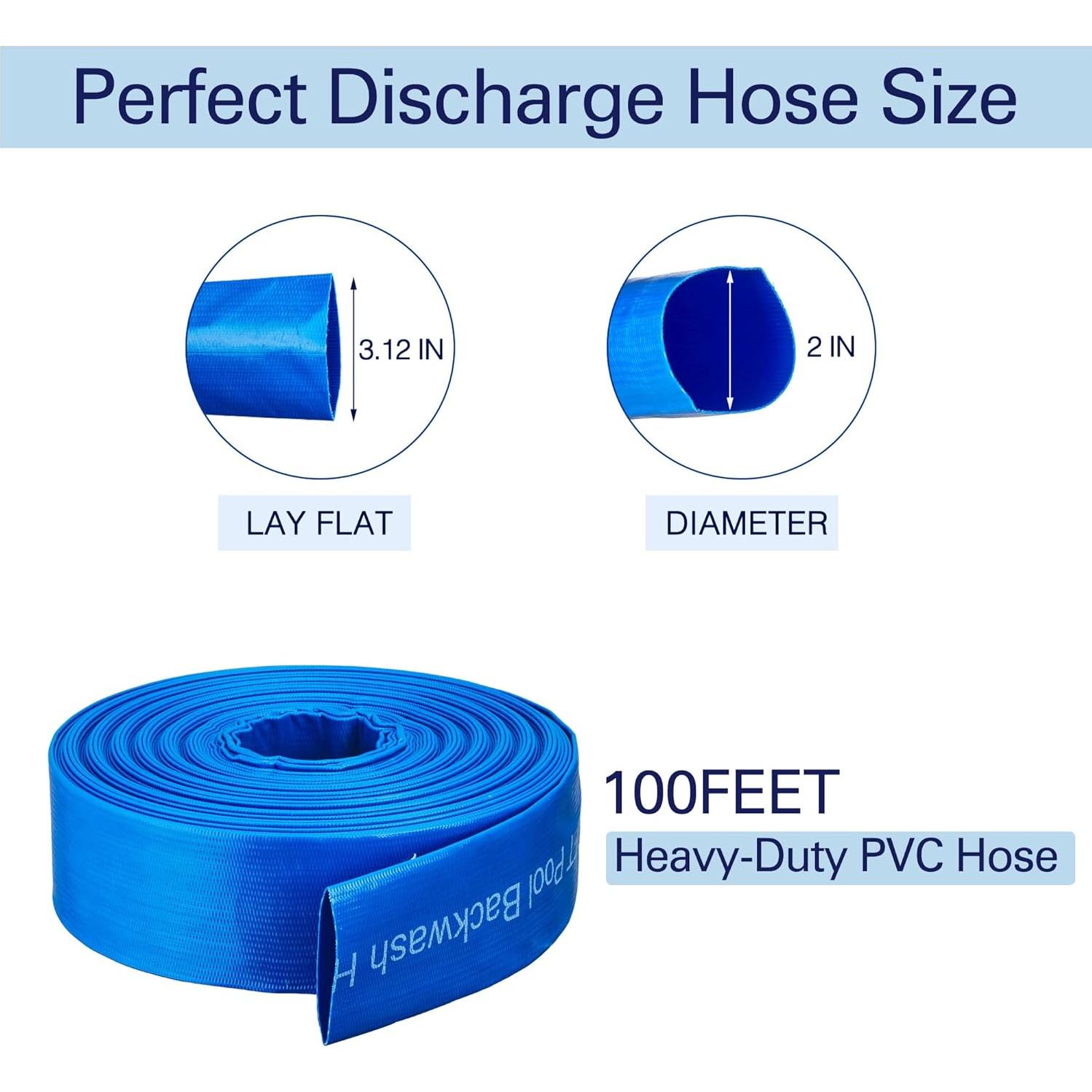 Manguera de retro lavado 2" OasisTrim 30.48m PVC alta resistencia