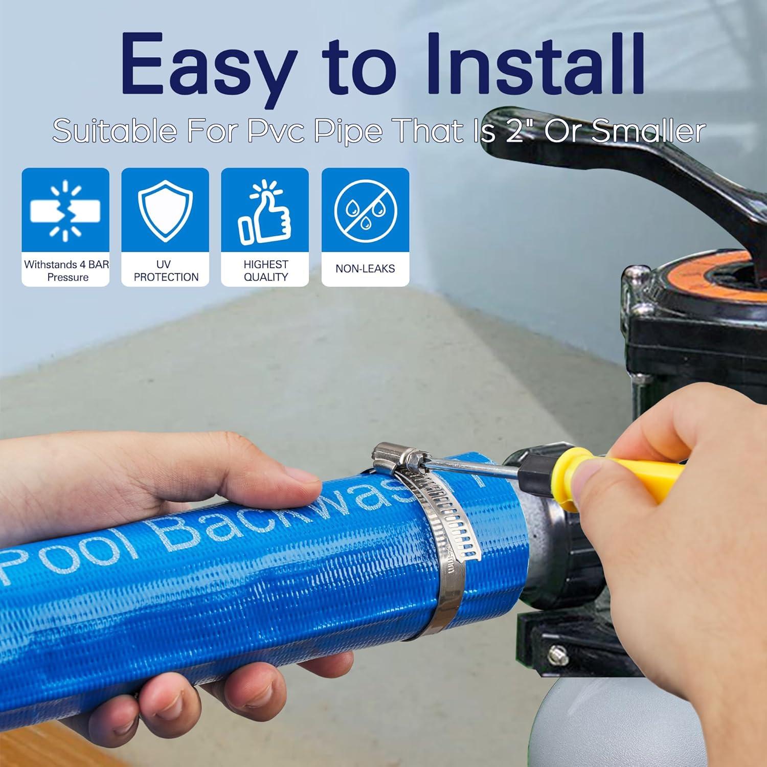 Manguera de retro lavado 2" OasisTrim 30.48m PVC alta resistencia