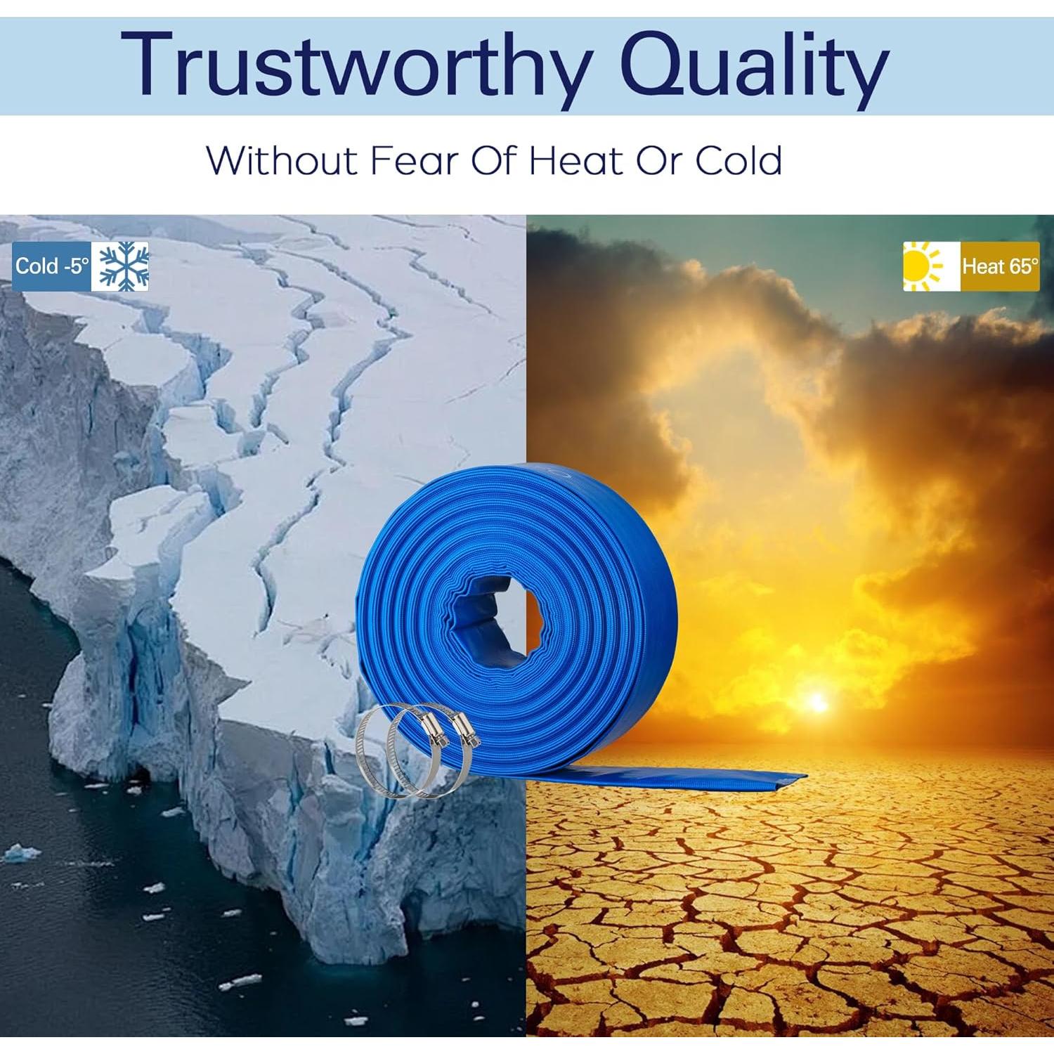 Manguera de retro lavado 2" OasisTrim 30.48m PVC alta resistencia