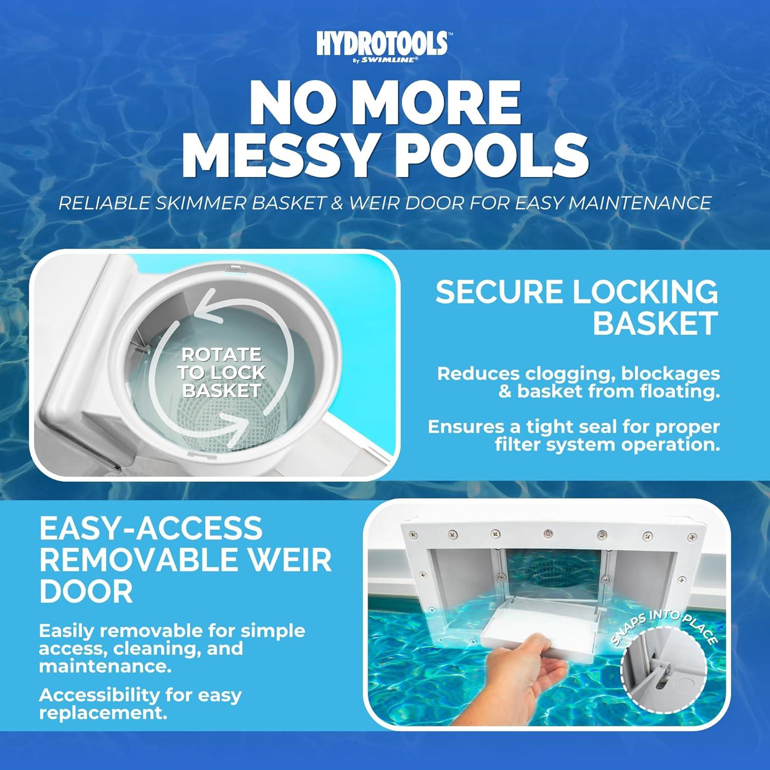 Skimmer de Piscina sobre el Suelo Swimline Hydrotools 8939 Boca Ancha