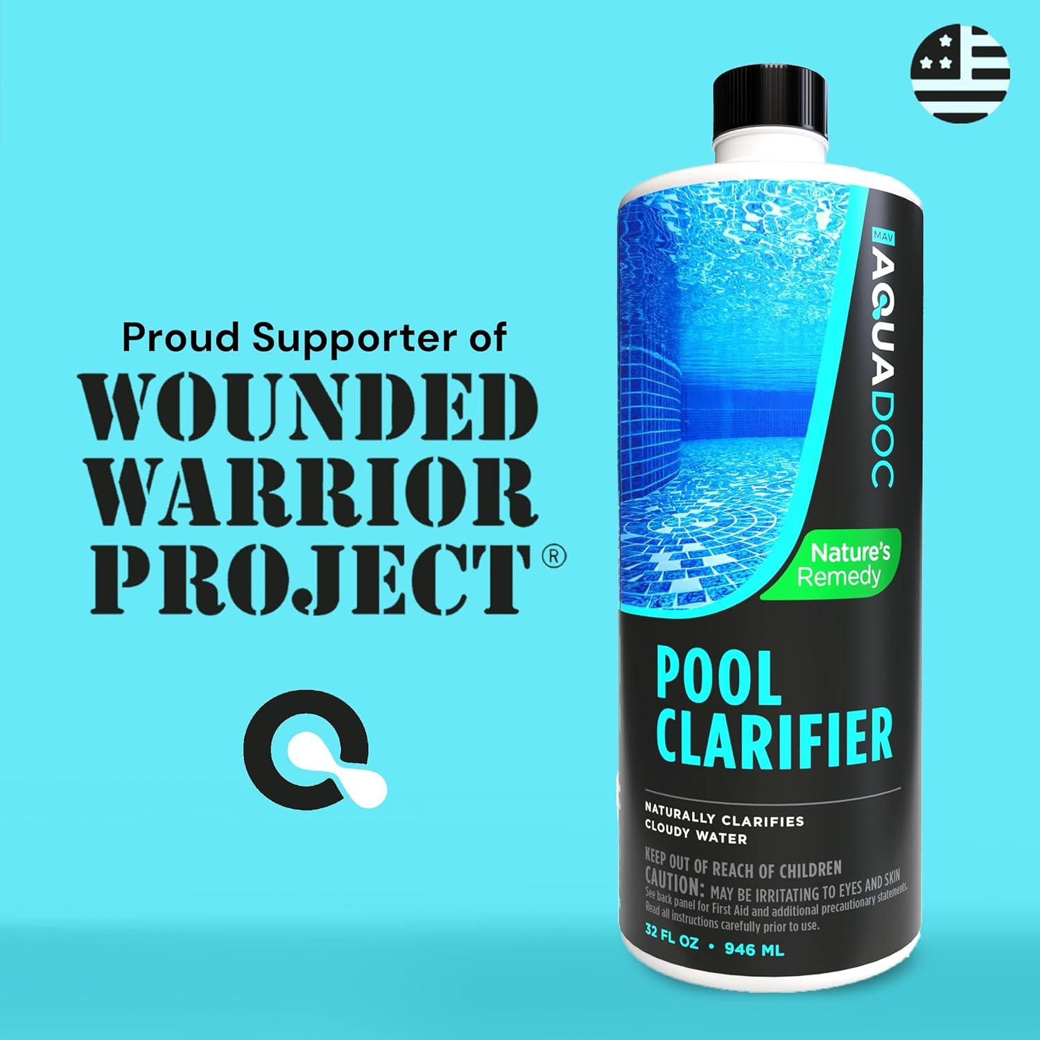 Aclarador Natural de Piscina AquaDoc 32 oz - Ecológico y Eficaz