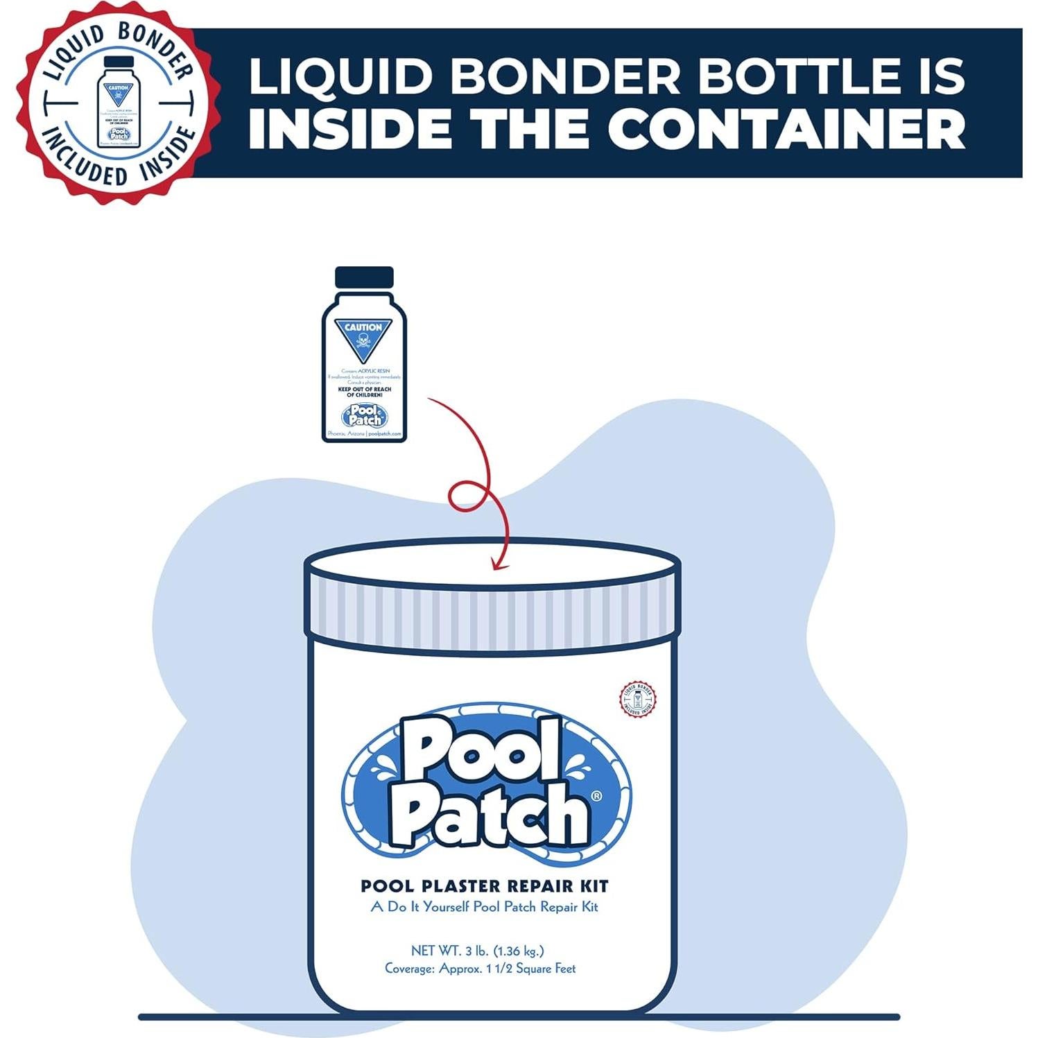 Kit de Reparación de Yeso Blanco Pool Patch 680g - Secado Rápido
