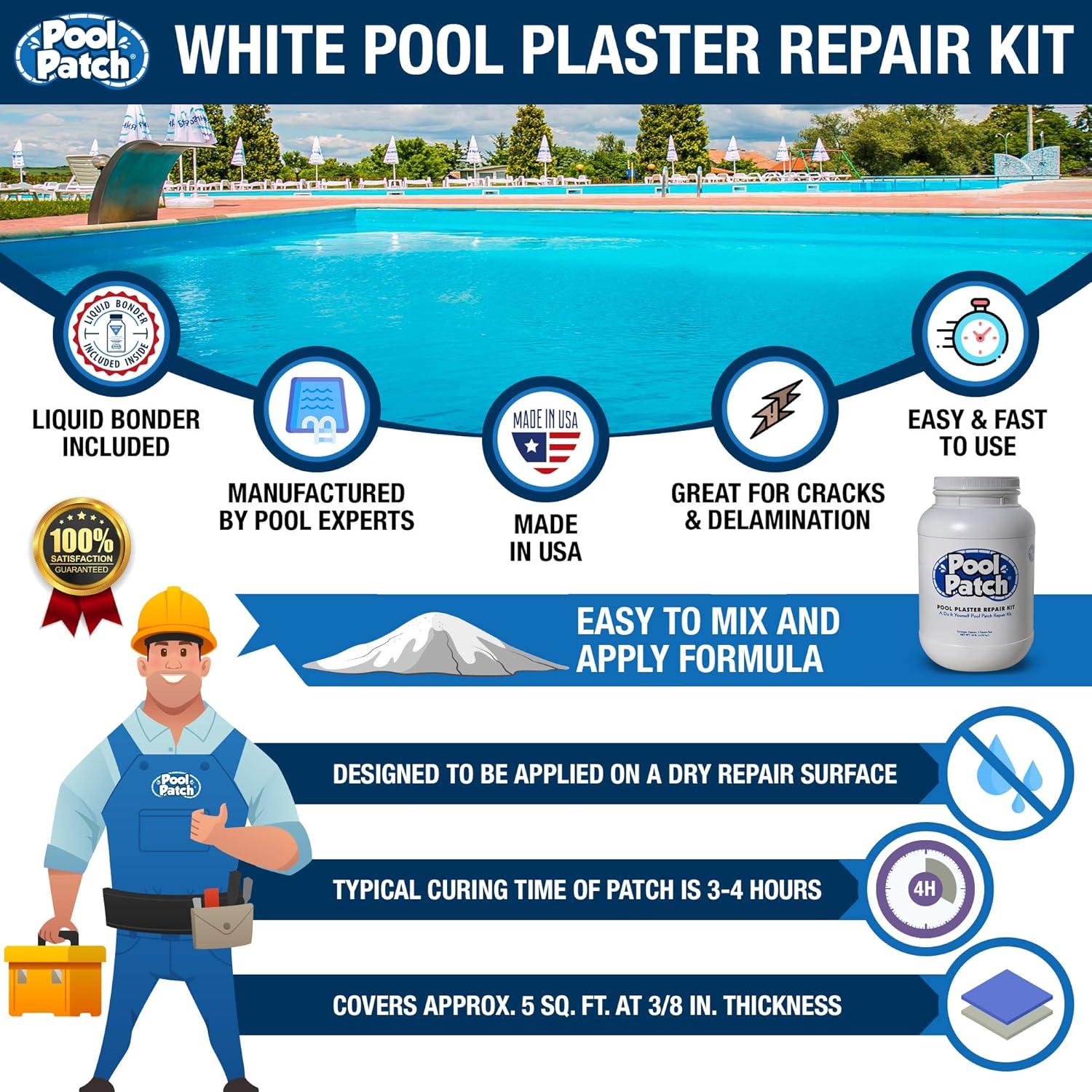 Kit de Reparación de Yeso para Piscina Pool Patch 4.54 kg