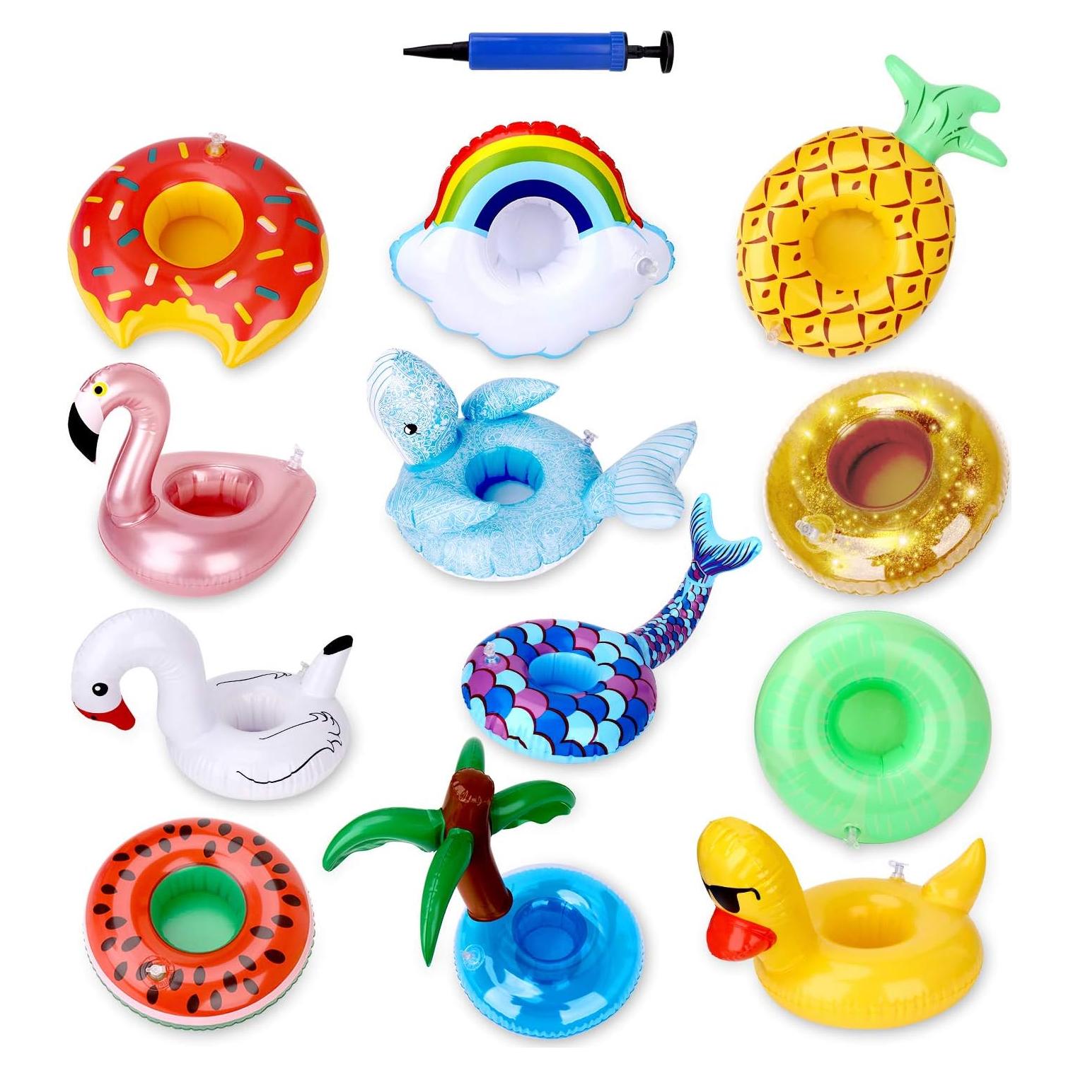 Soporte Inflable para Bebidas 12 Piezas Green Vivid