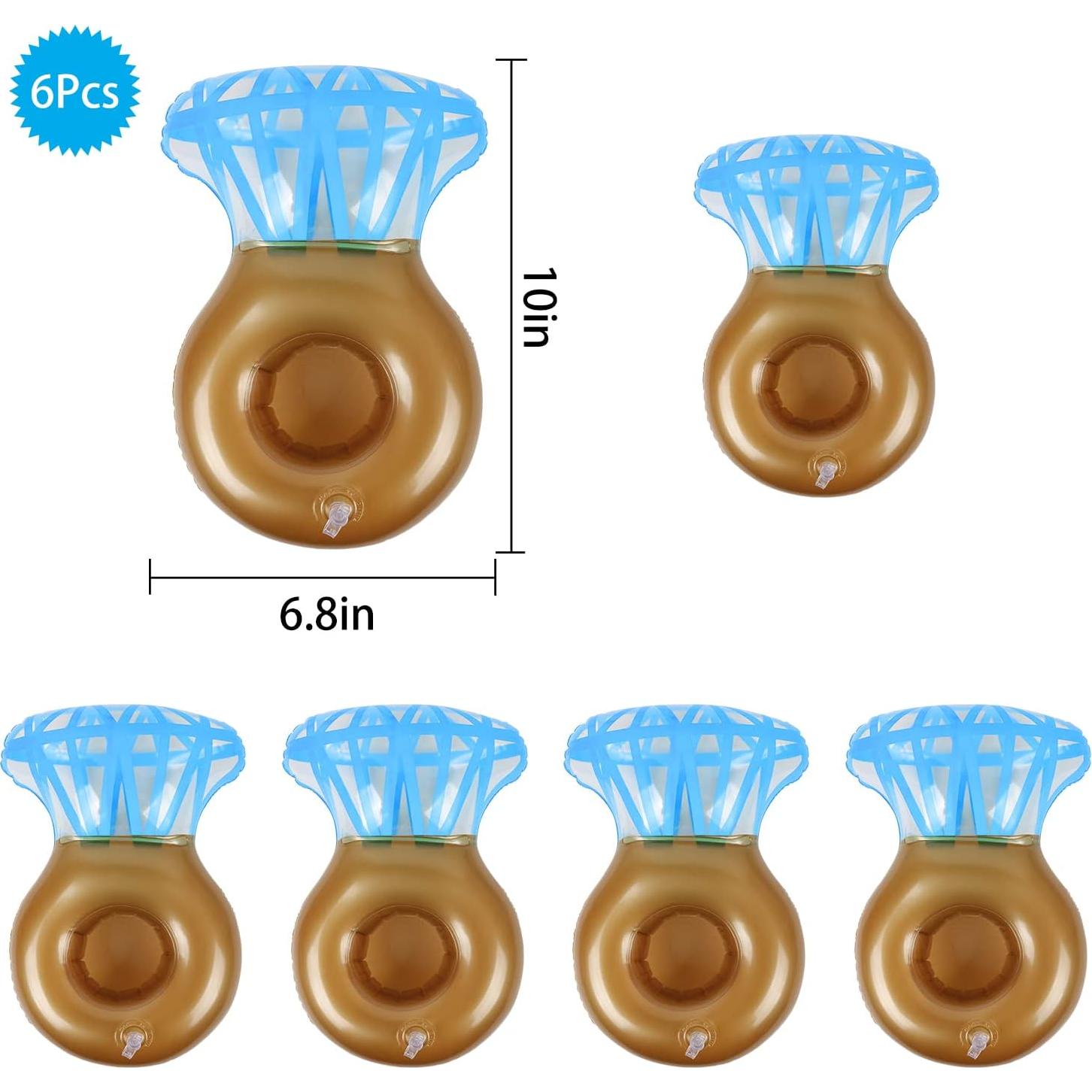 Flotadores Inflables para Bebidas LIYDE - 6 Piezas 12.7 cm