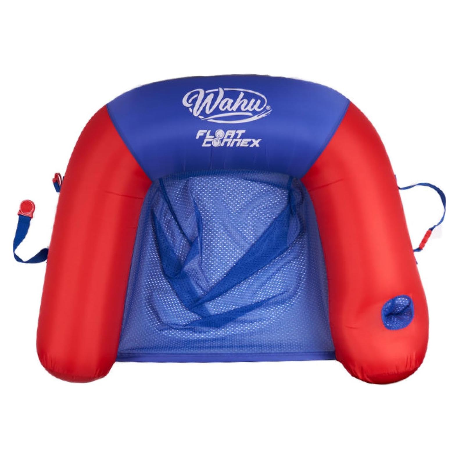 Asiento Flotante Inflable WAHU Aqua Connex Azul/Rojo 94x74 cm