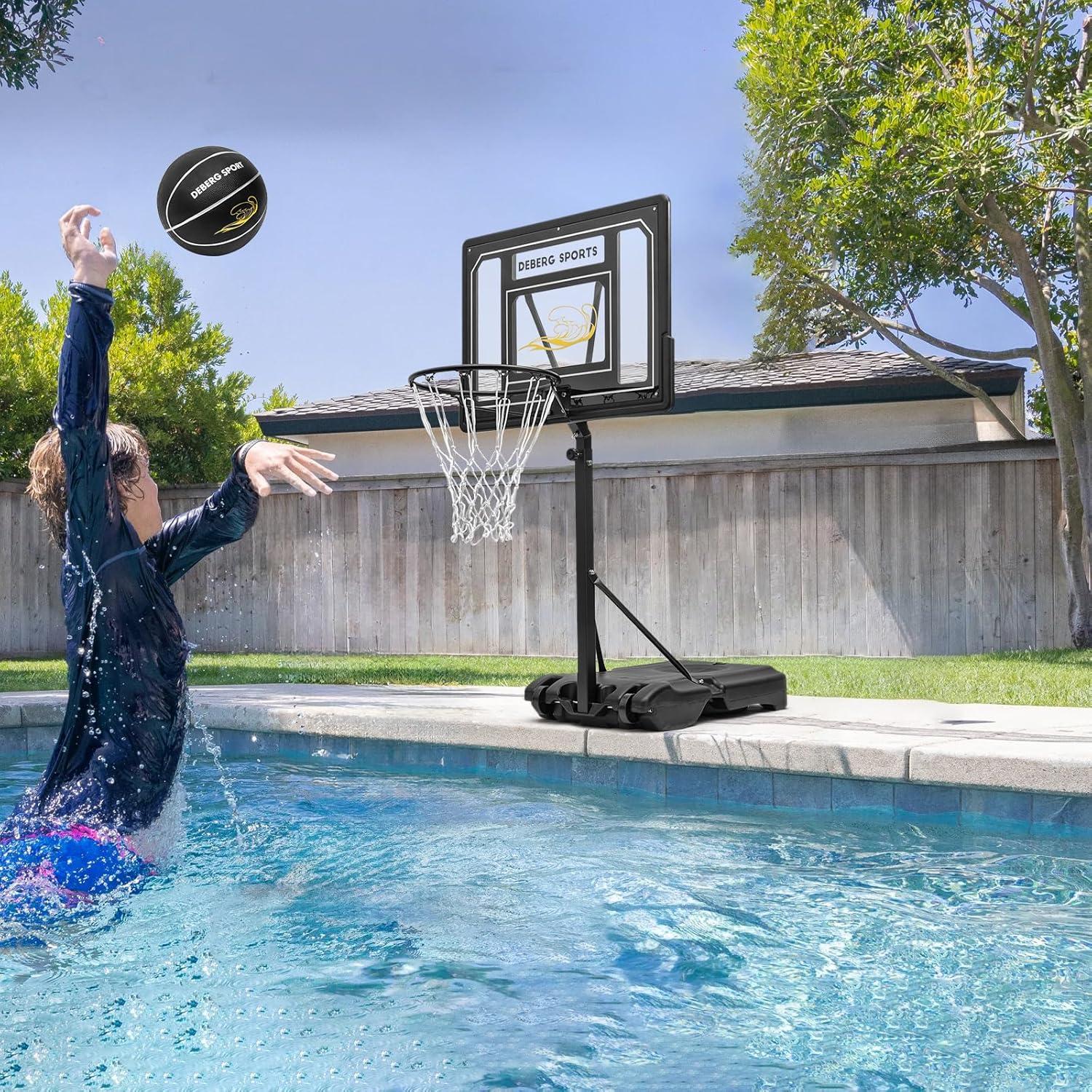 Aro de Baloncesto Portátil DEBERG para Piscina Ajustable 0.91-1.22m