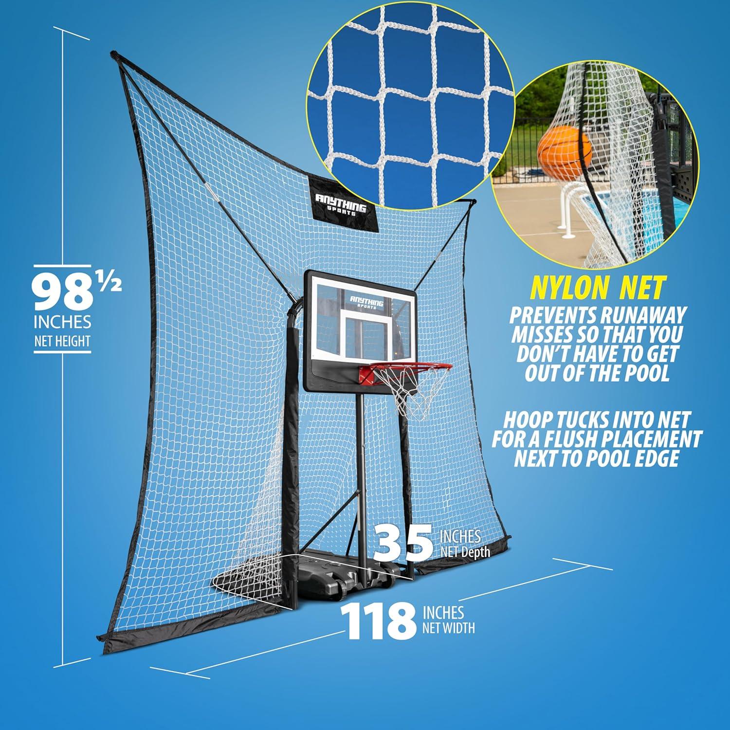 Meta de Baloncesto para Piscina ANYTHING SPORTS BAS1 Ajustable
