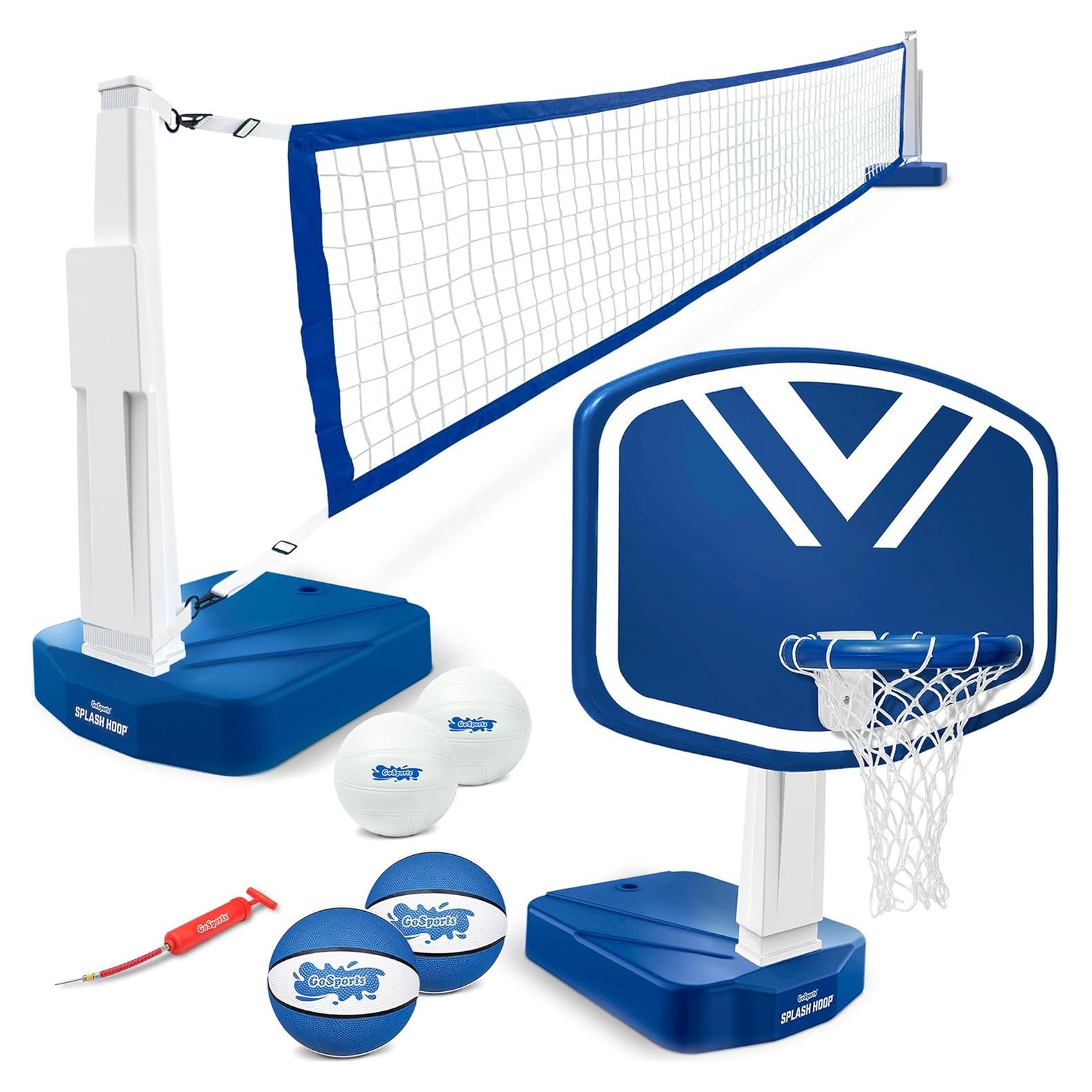 GoSports Splash Hoop 2-en-1 Baloncesto y Voleibol Piscina
