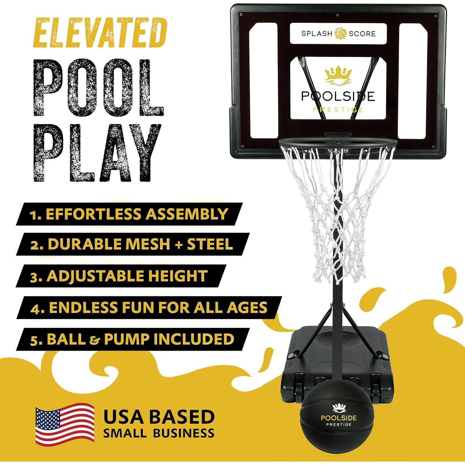 Aro de Baloncesto Ajustable POOLSIDE PRESTIGE para Piscina 89-122 cm