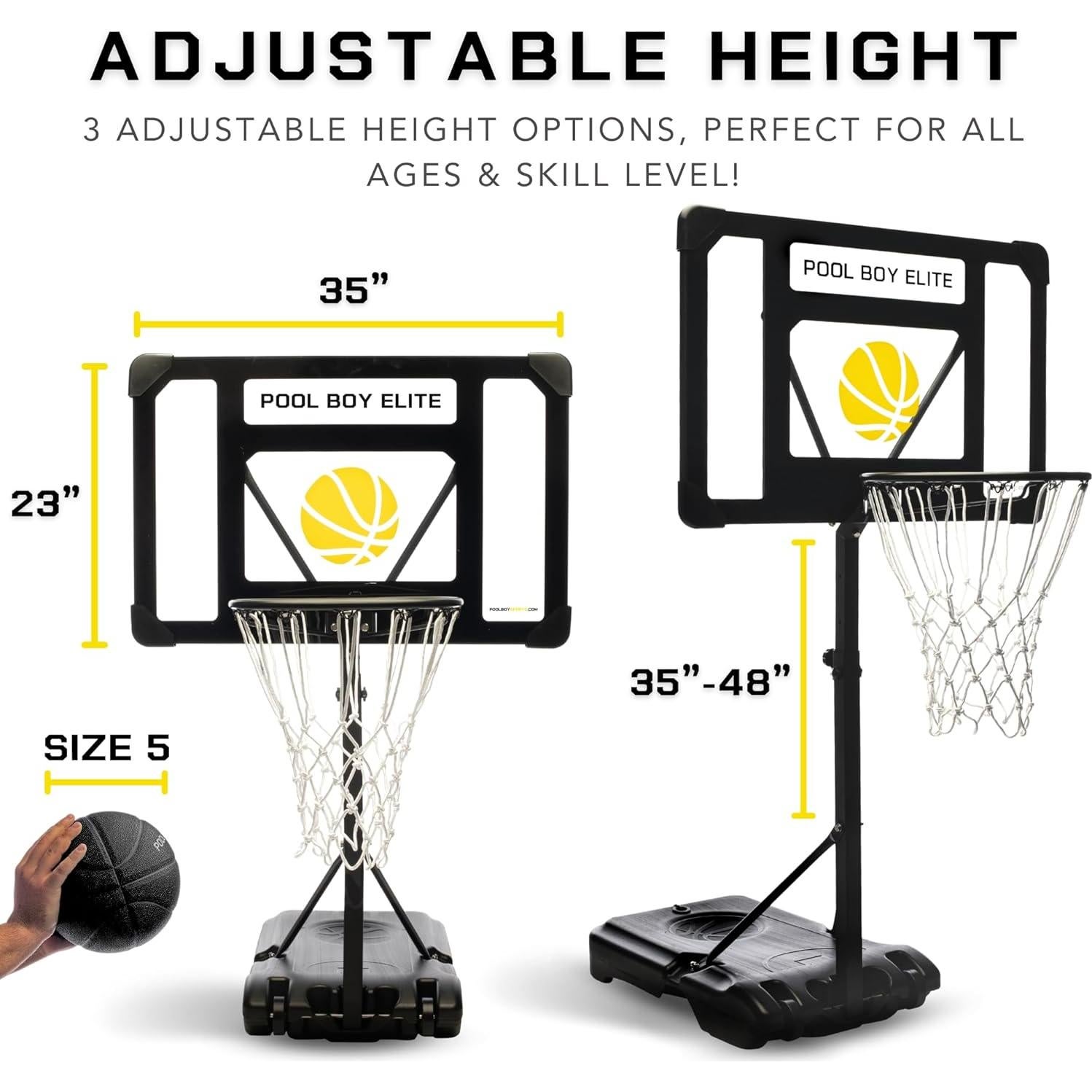 Aro de Baloncesto Ajustable Pool Boy Elite 2.0 para Piscina