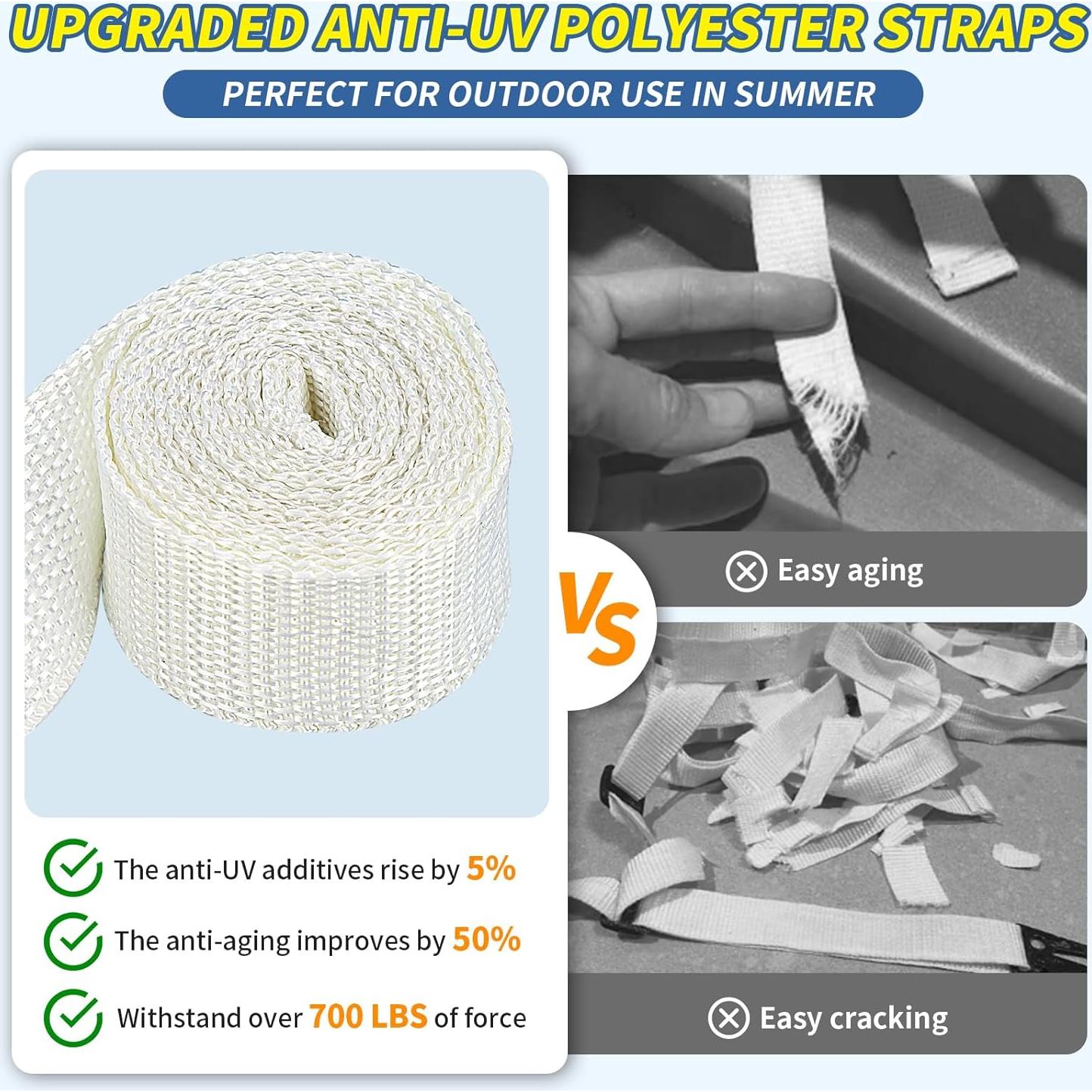 Red de Voleibol de Piscina Olybeaka 4.57m Reforzada Anti-UV