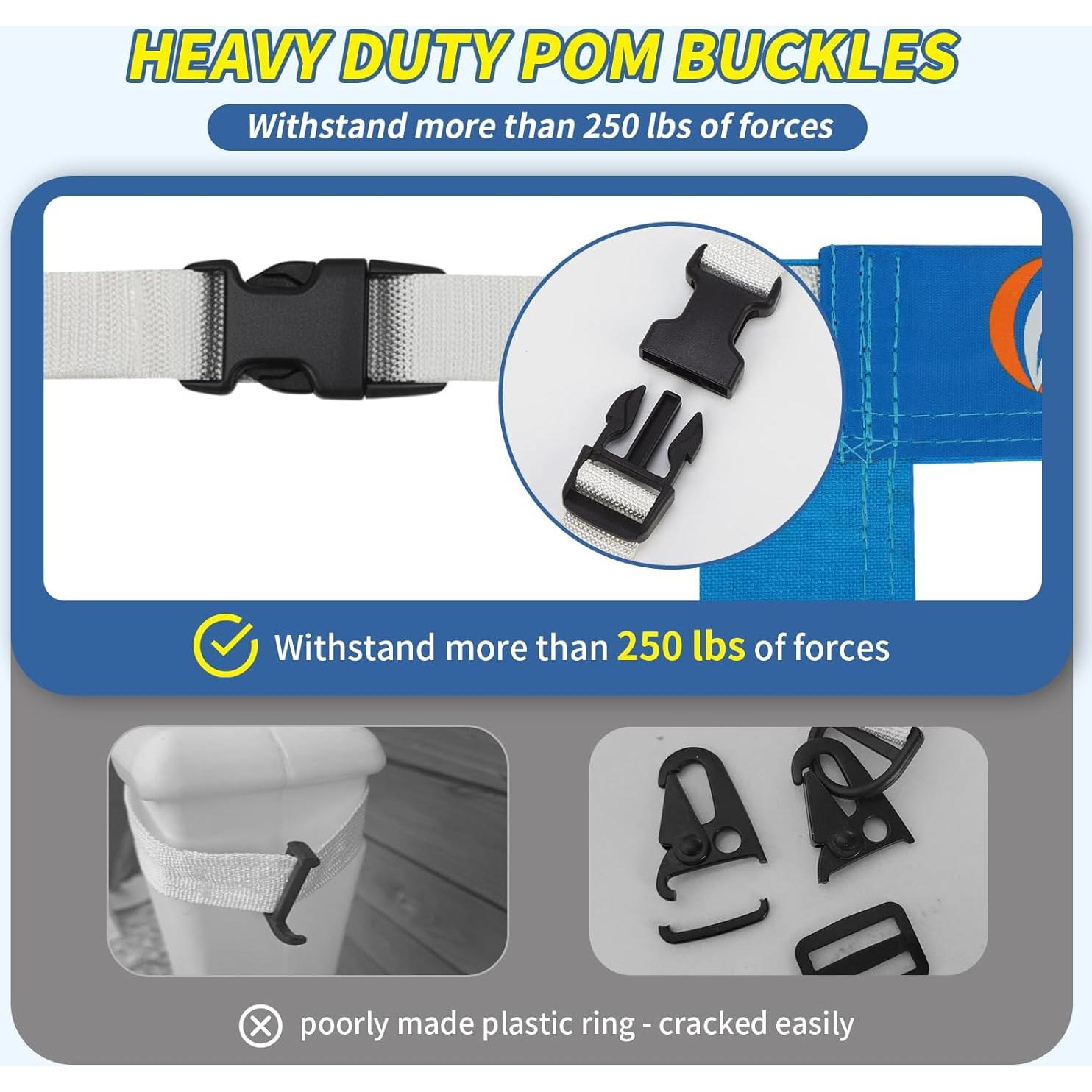 Red de Voleibol de Piscina Olybeaka 4.57m Reforzada Anti-UV