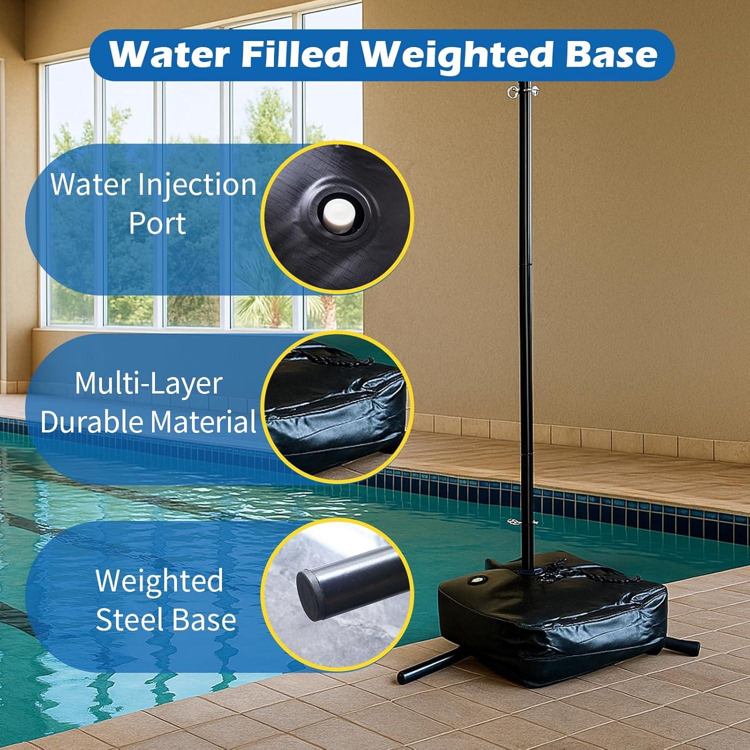 Juego de Red de Voleibol Acuático JstFrU con Luces LED 4.57m