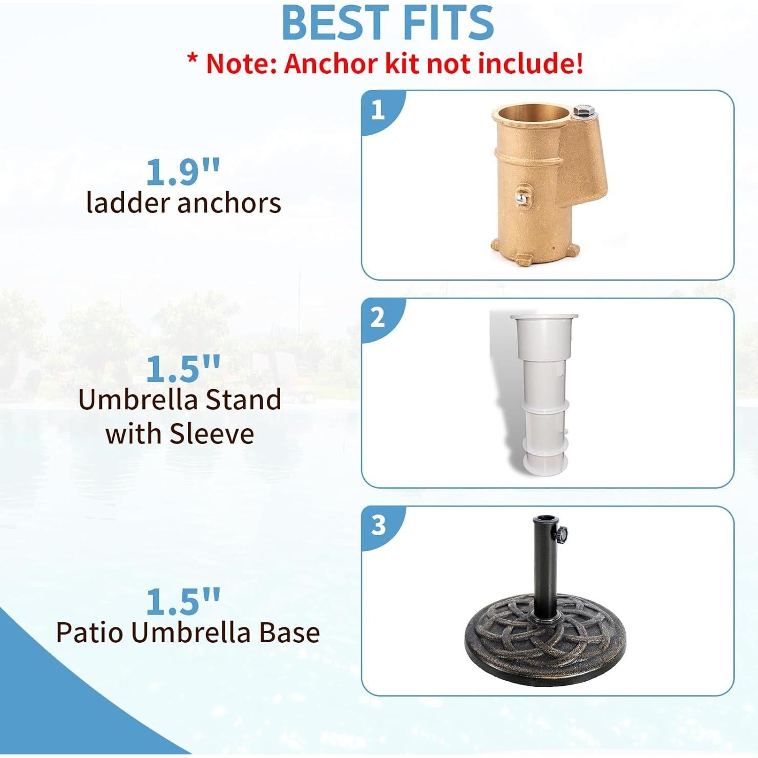 Juego de Voleibol de Piscina Olybeaka con Red Ajustable y 2 Pelotas