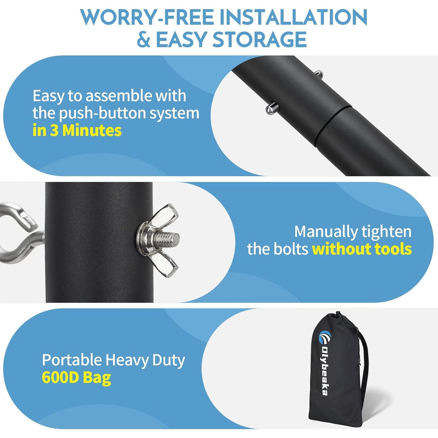 Juego de Voleibol de Piscina Olybeaka con Red Ajustable y 2 Pelotas