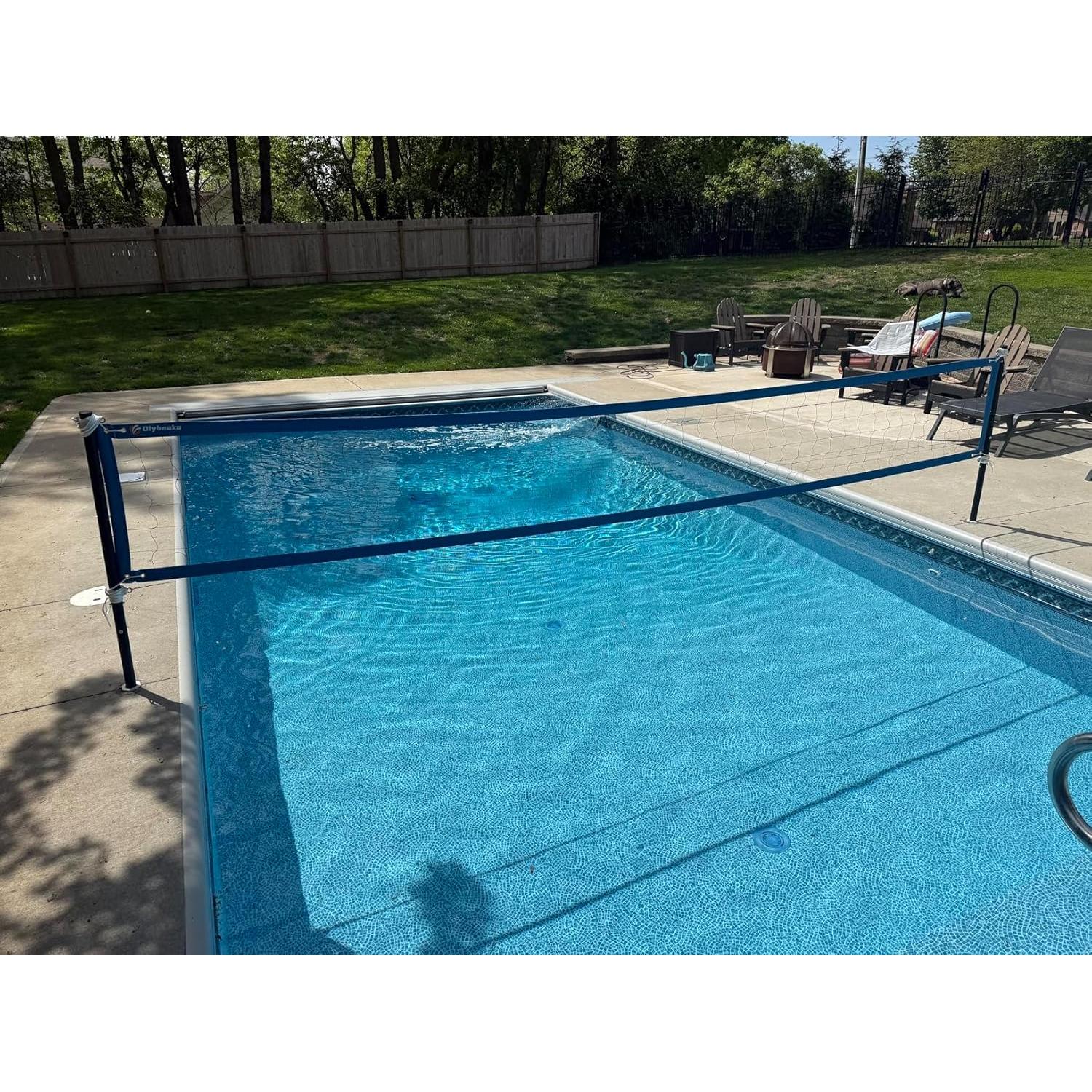 Juego de Voleibol de Piscina Olybeaka con Red Ajustable y 2 Pelotas