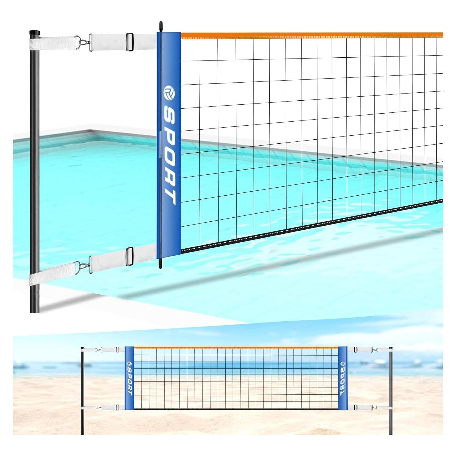 Red de Voleibol Furypiont Ajustable 4.88m-7.92m Resistente