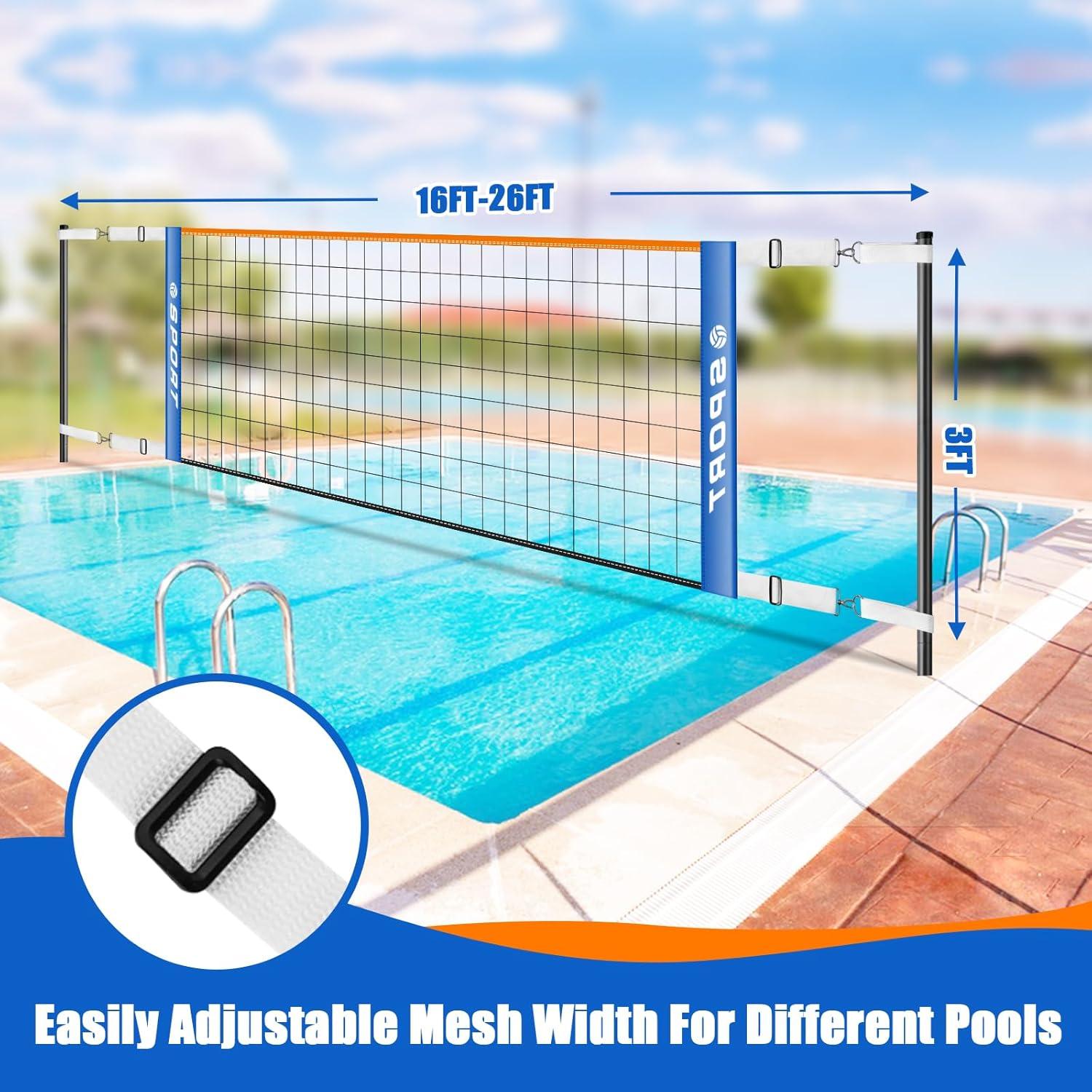 Red de Voleibol Furypiont Ajustable 4.88m-7.92m Resistente