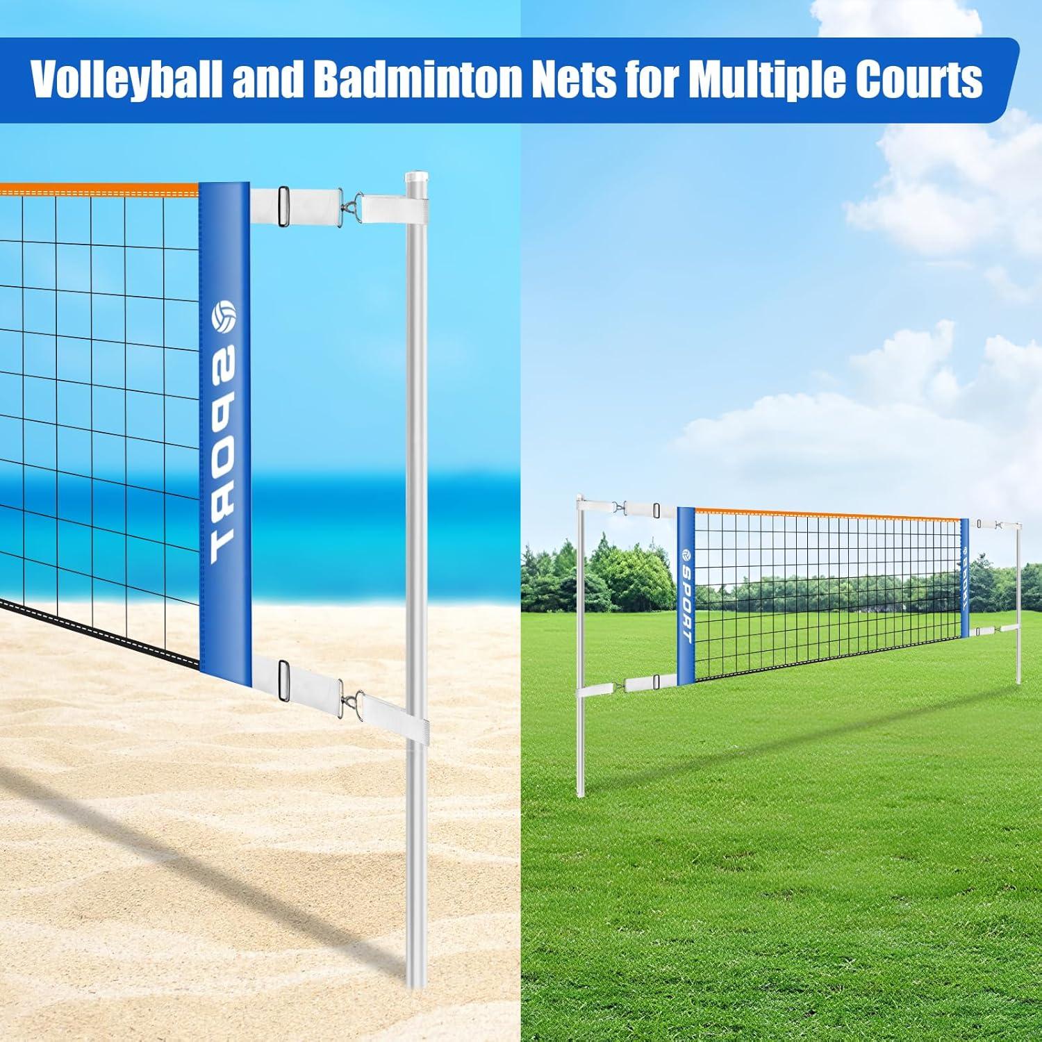 Red de Voleibol Furypiont Ajustable 4.88m-7.92m Resistente