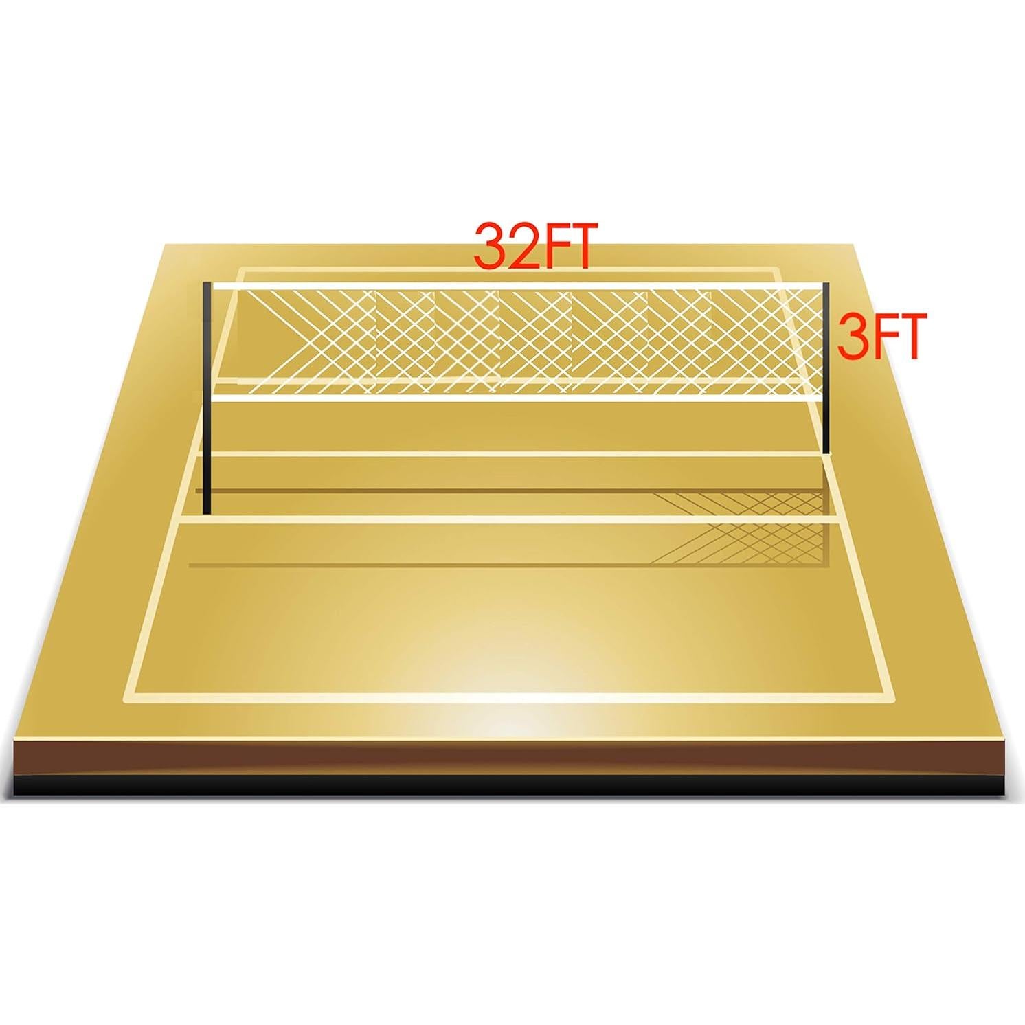 Red de Voleibol Profesional IQSTRP 9.75x0.91m Alta Resistencia