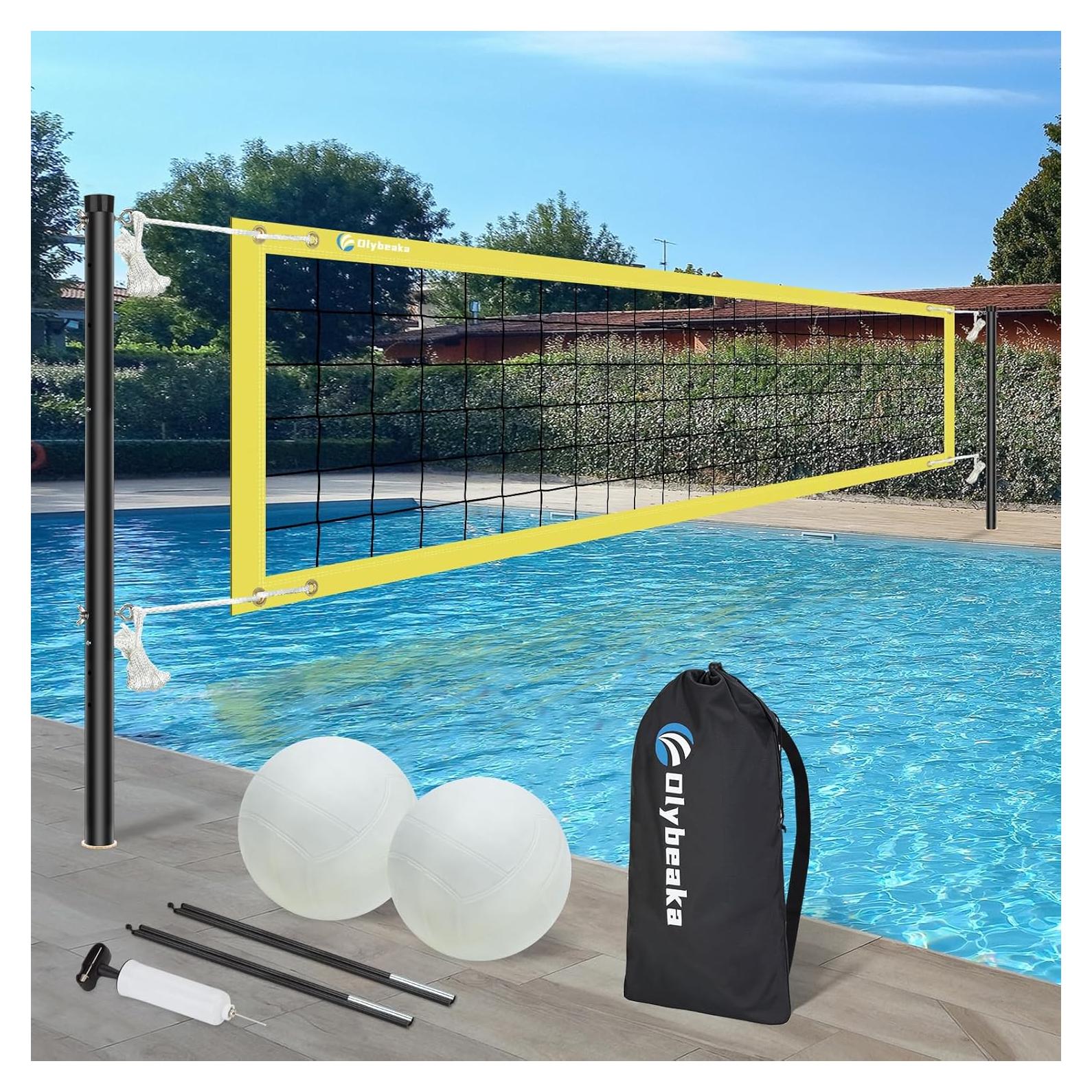Conjunto de Red de Voleibol de Piscina Olybeaka Ajustable 4.57-7.92m