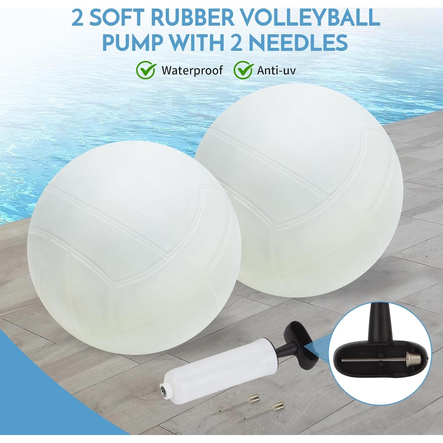 Conjunto de Red de Voleibol de Piscina Olybeaka Ajustable 4.57-7.92m