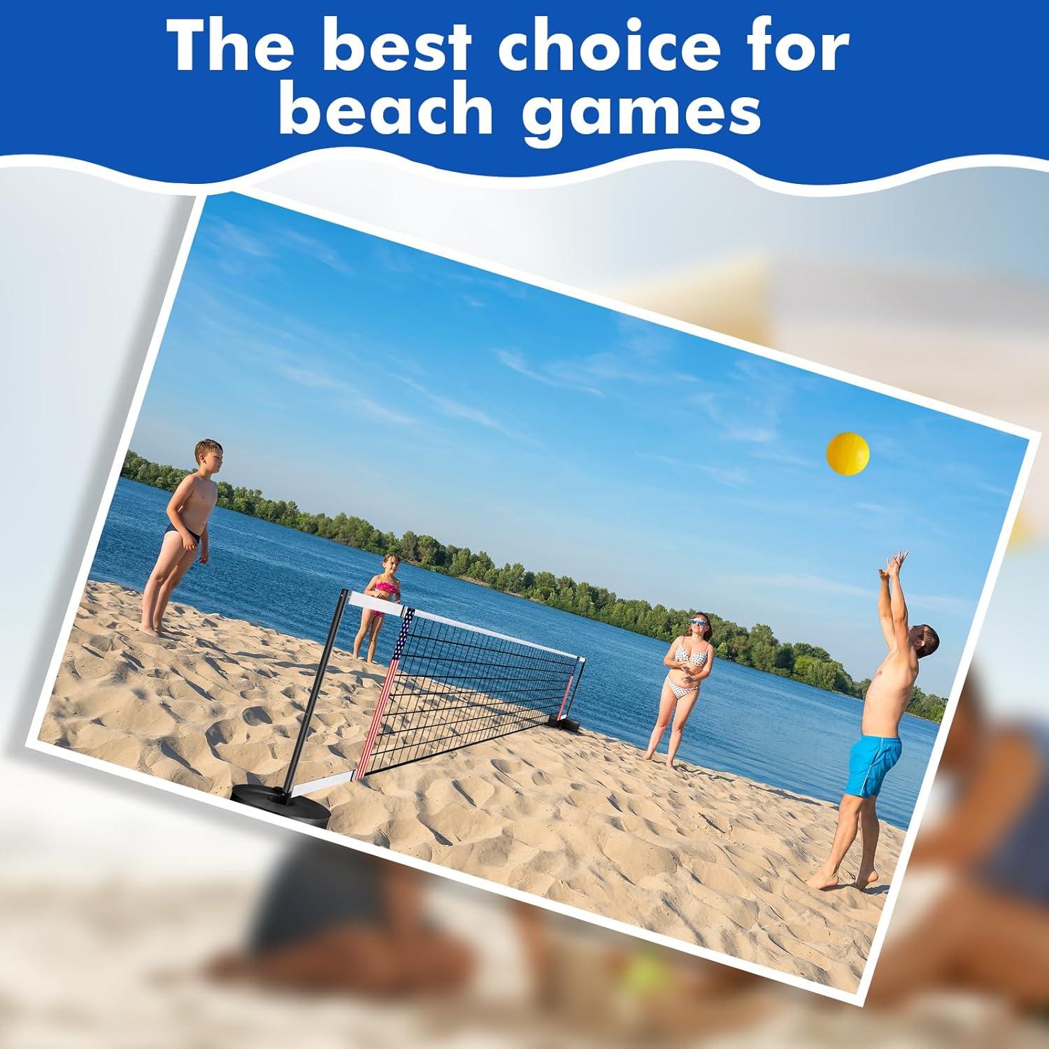 Red de Voleibol de Piscina Ajustable xxexx 5.03-8.08m con 2 Voleiboles