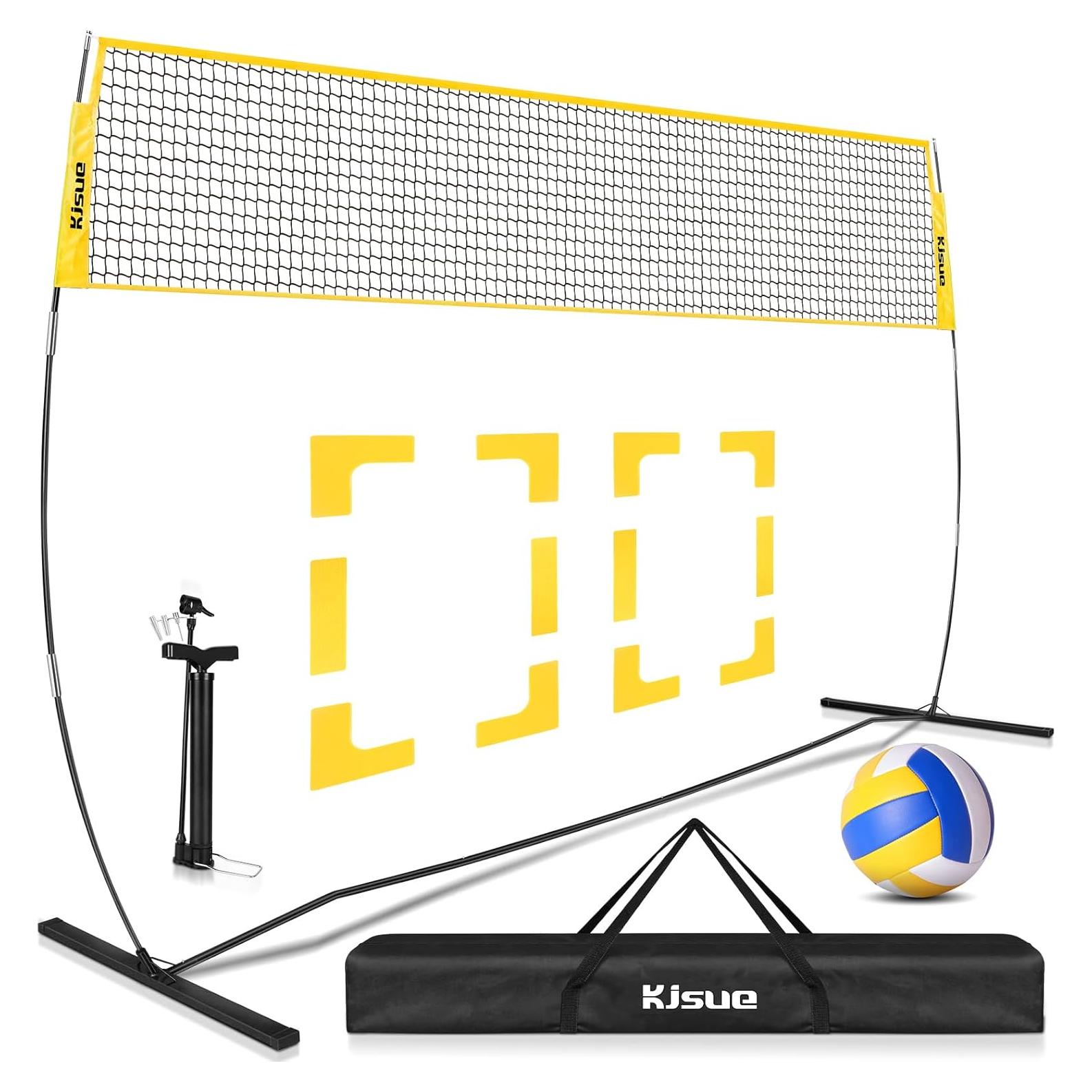 Red de Voleibol Portátil KJSUE 3.66m con Voleibol y Accesorios