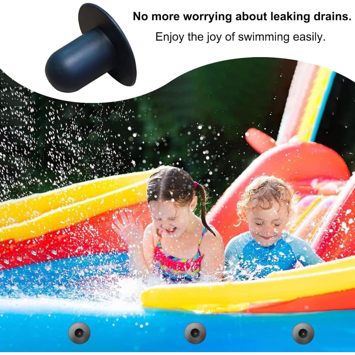 Tapones de Filtro para Bomba de Piscina Popbee - 4 Pcs Negro