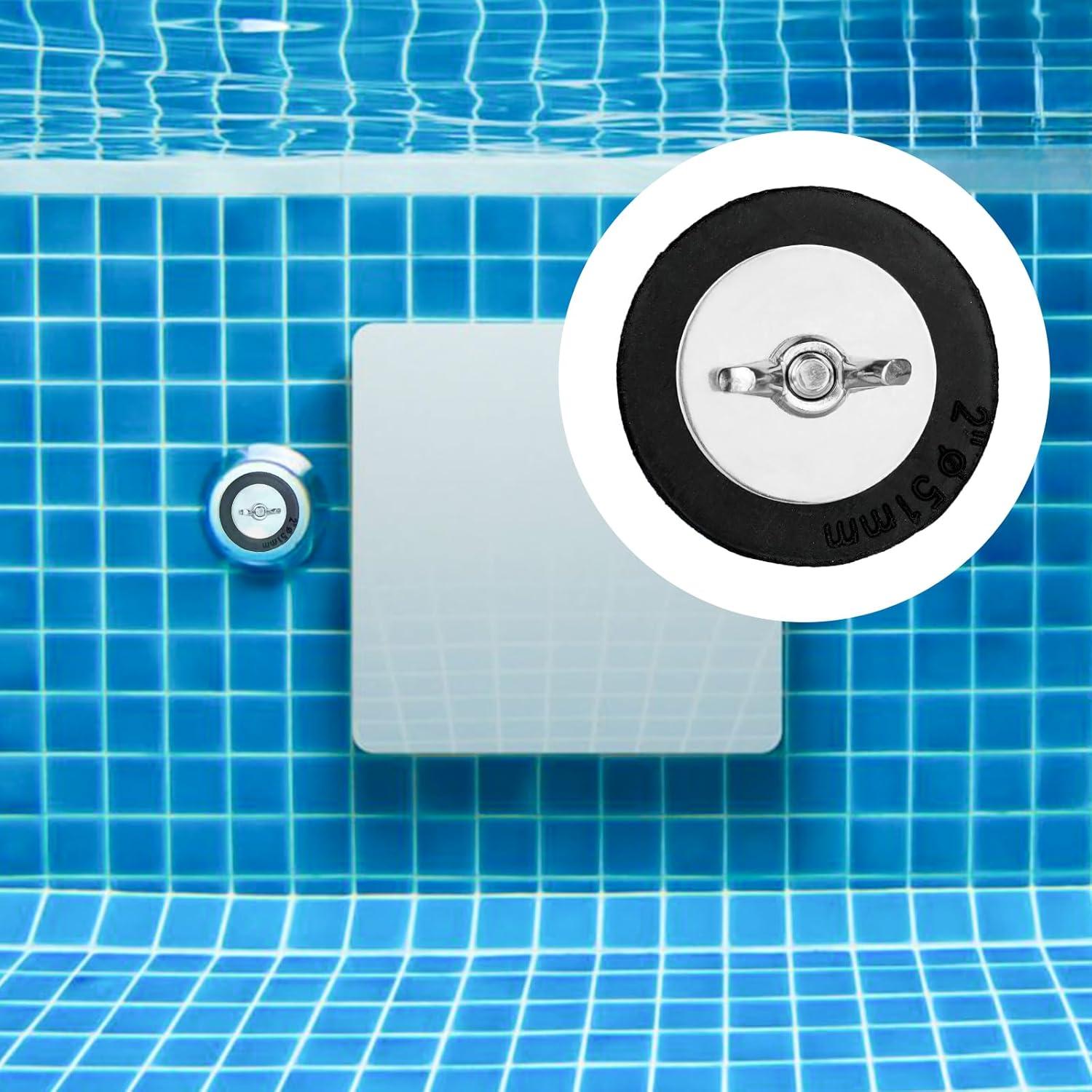2 Tapones de Expansión de PVC/Acero para Piscina 3.81 cm