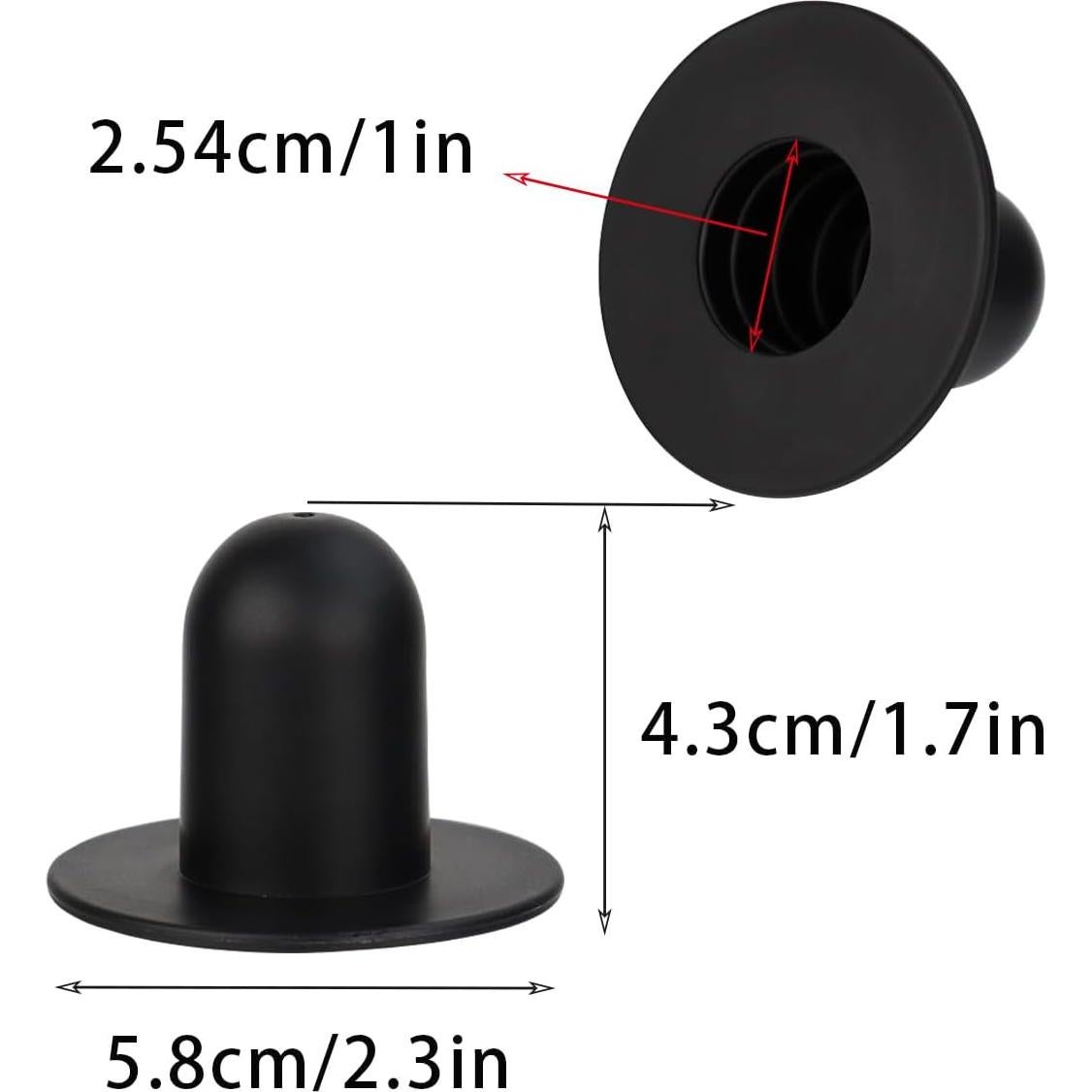 4 Tapones de Filtro para Bomba de Piscina Bilkeru - Negro