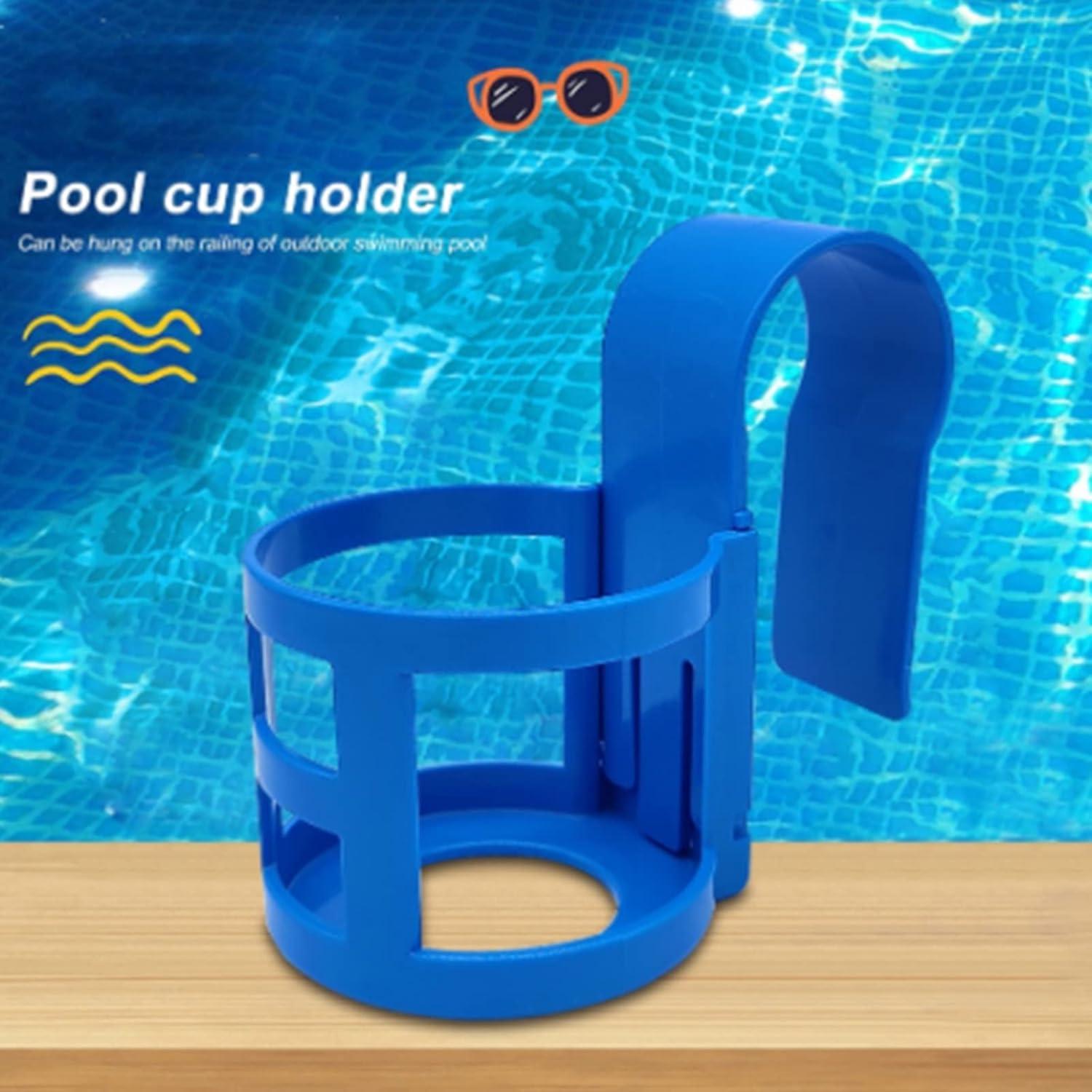 Soporte para vasos de piscina WMM - Paquete de 4 - Azul