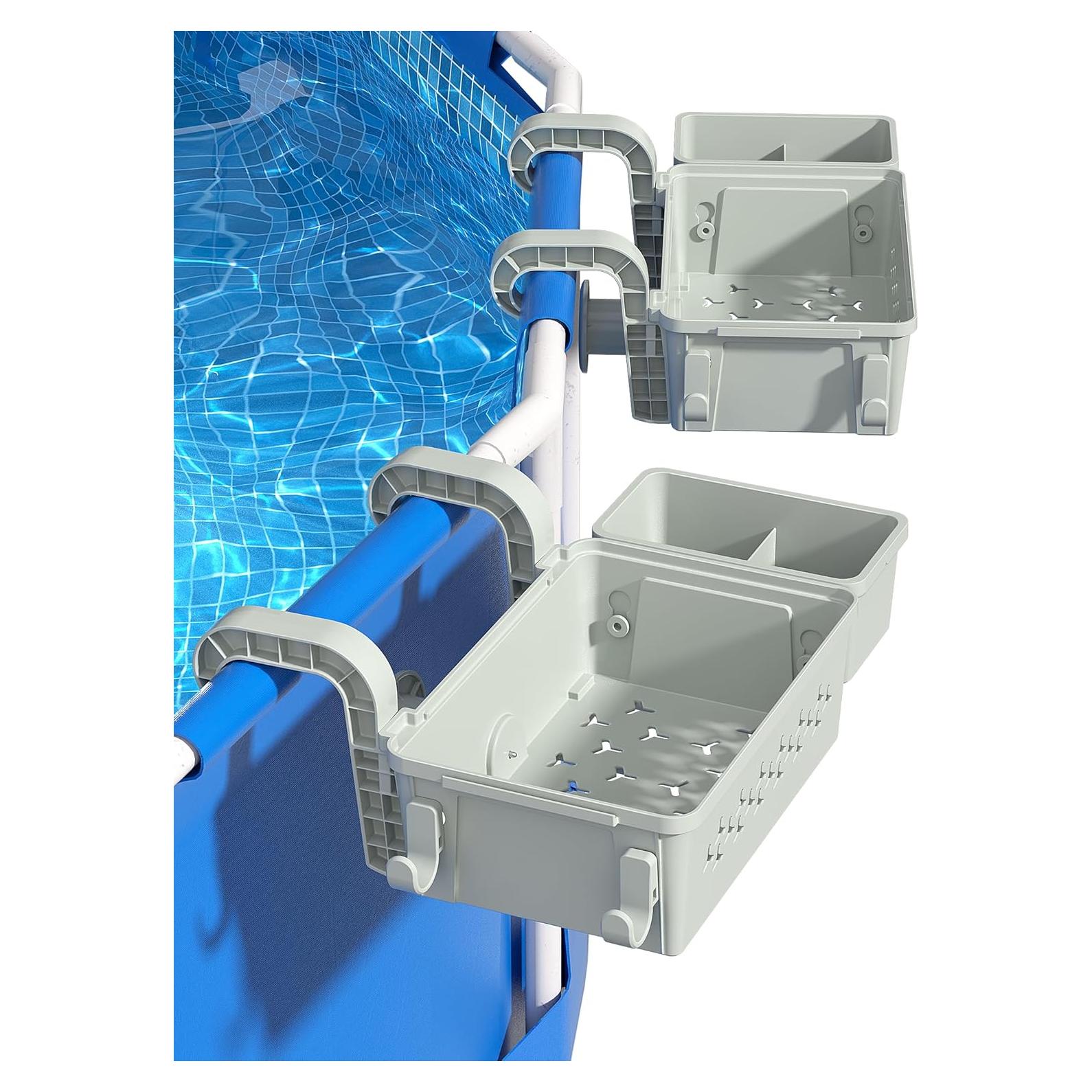 2 Canastas de Almacenamiento para Piscina Elevada SummerBuddy
