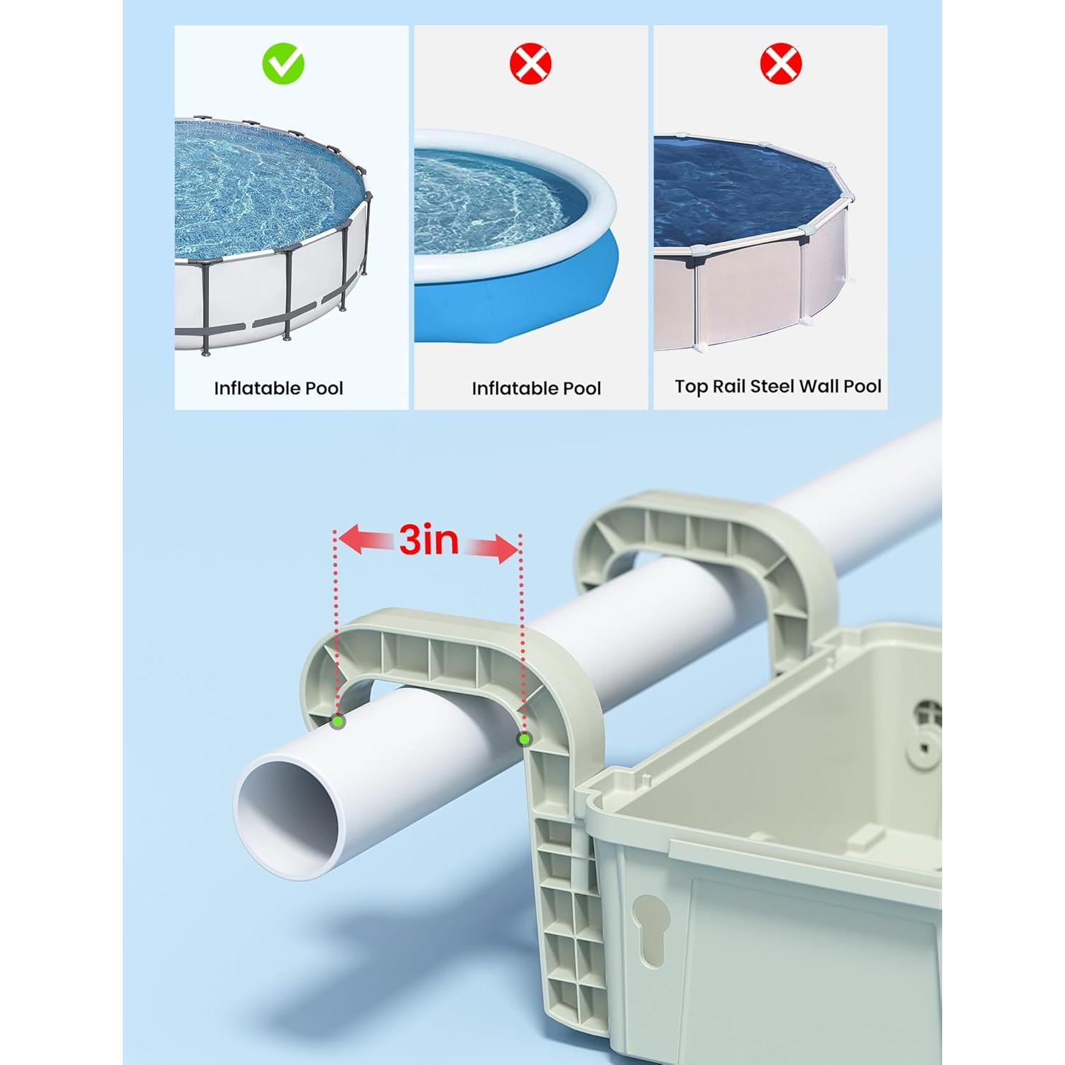 2 Canastas de Almacenamiento para Piscina Elevada SummerBuddy