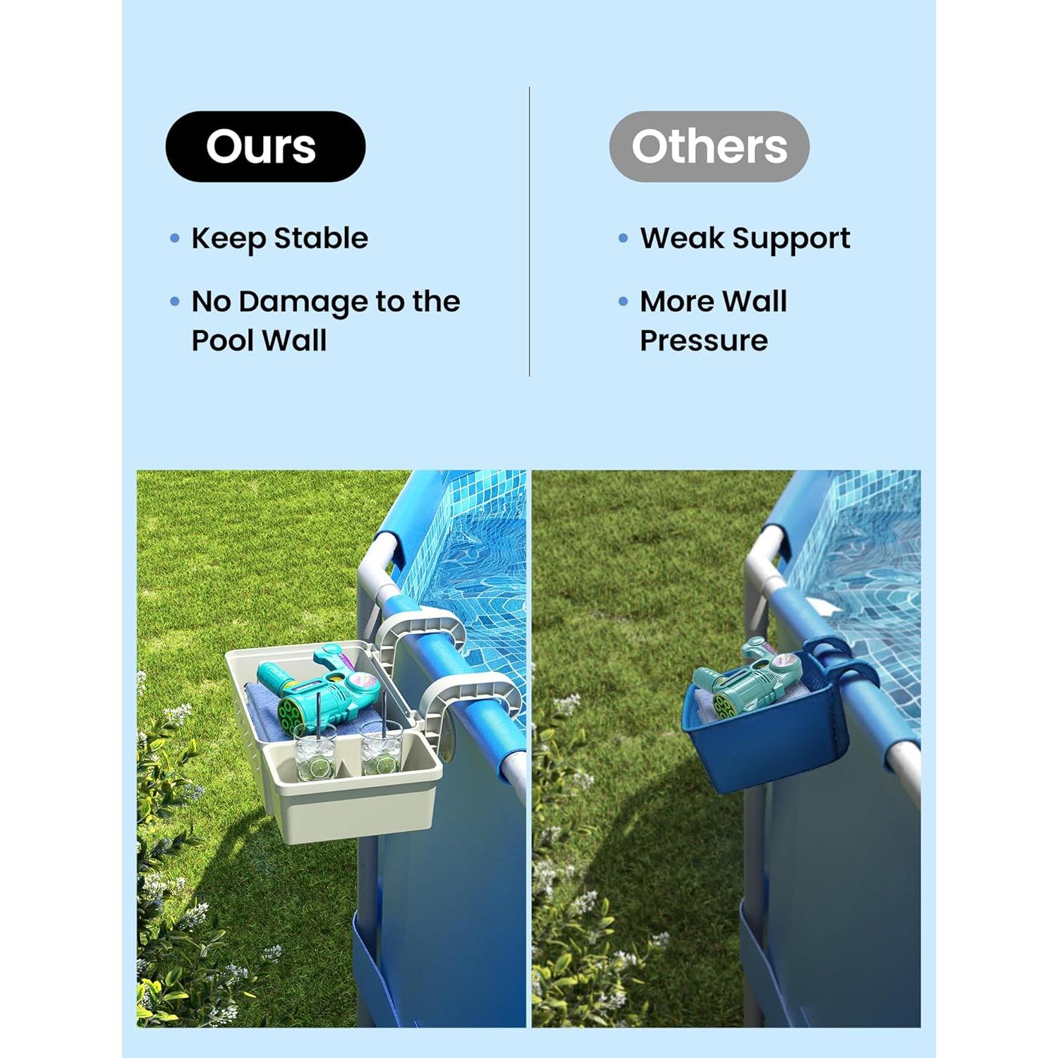 2 Canastas de Almacenamiento para Piscina Elevada SummerBuddy