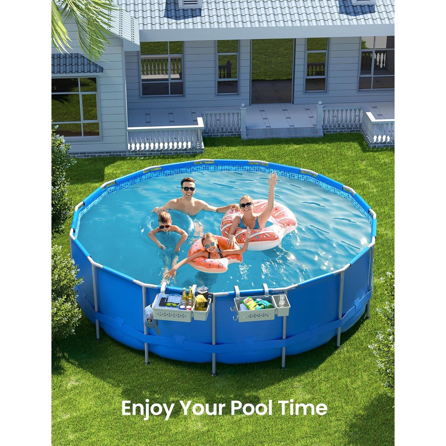 2 Canastas de Almacenamiento para Piscina Elevada SummerBuddy