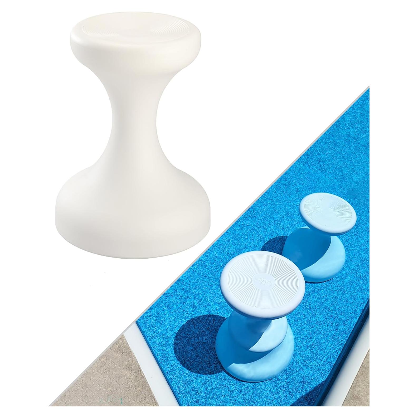 Taburete de piscina sumergible DUNNRITE 61 cm blanco