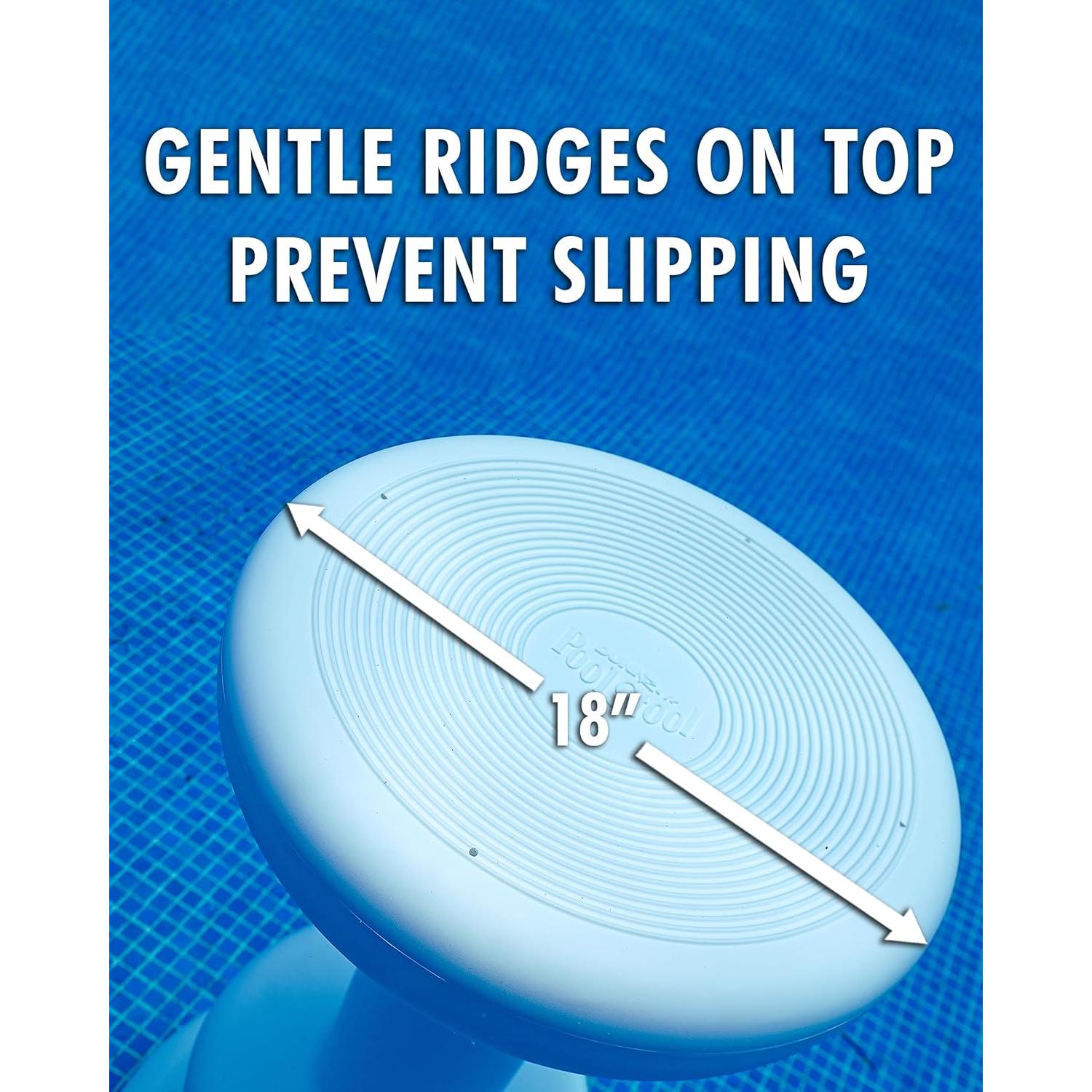 Taburete de piscina sumergible DUNNRITE 61 cm blanco