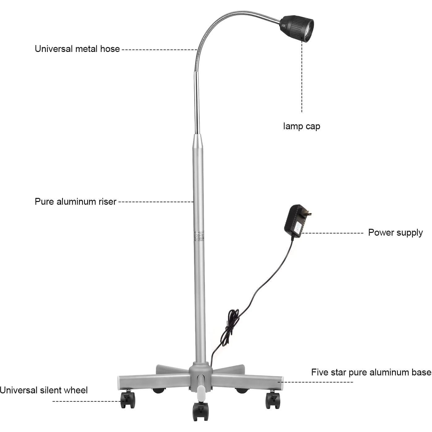 Lámpara de examen médico Global-Dental 35W luz halógena