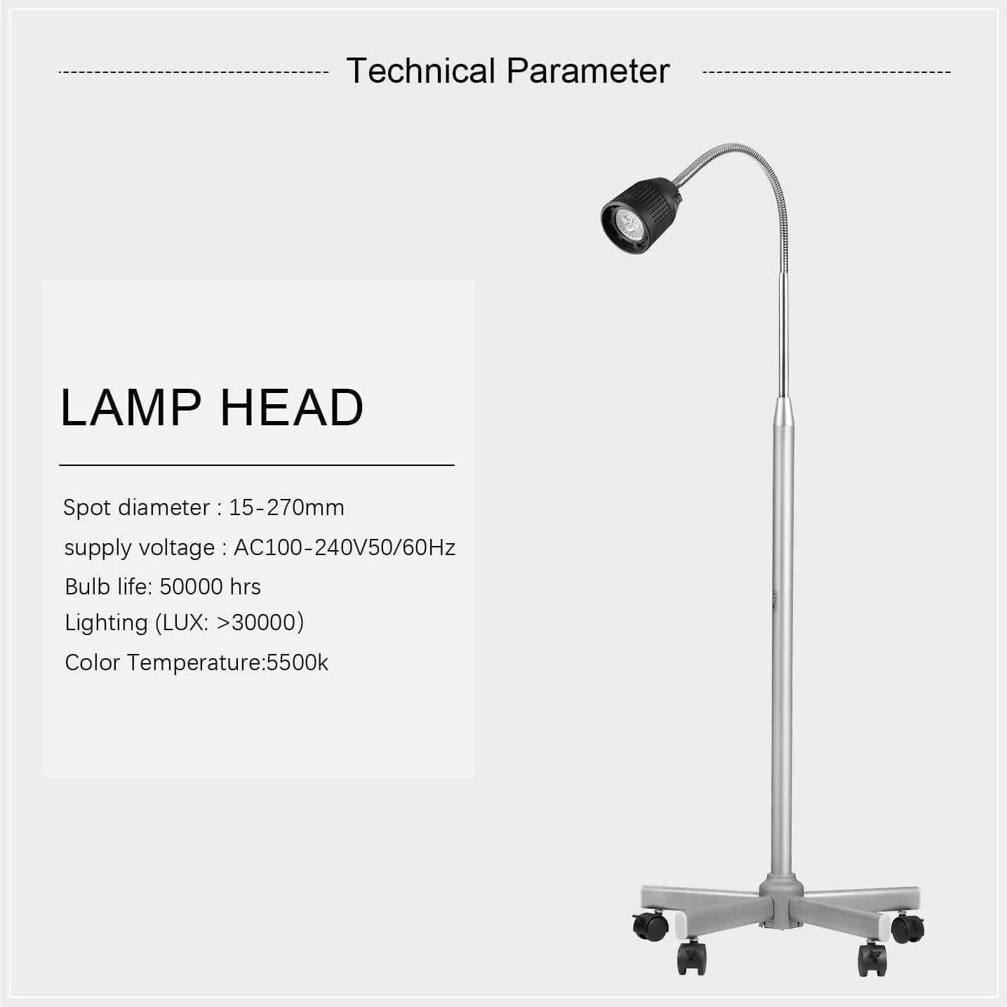 Lámpara de examen médico Global-Dental 35W luz halógena