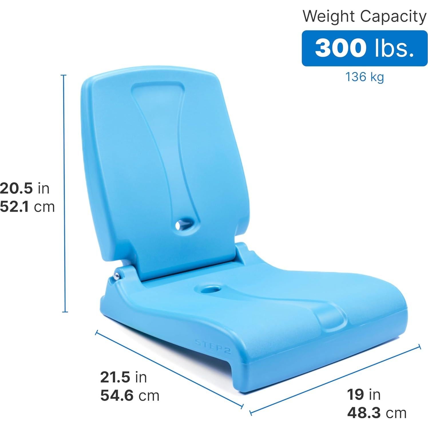 Silla Plegable Step2 Flip, Azul Capri, 136 kg, Portátil