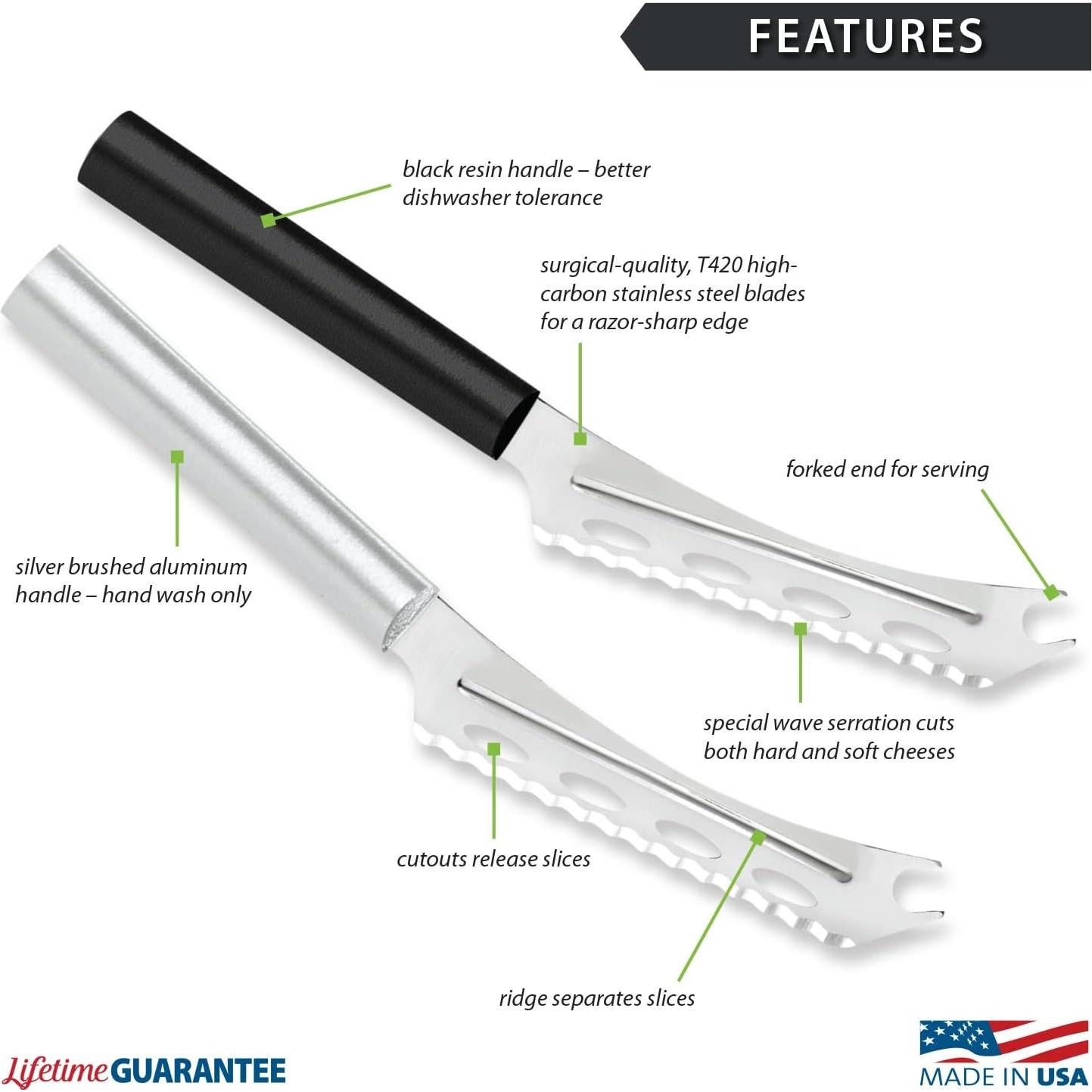 Cuchillo de Queso RADA R139PK2, Hoja 13.3 cm, Paquete de 2