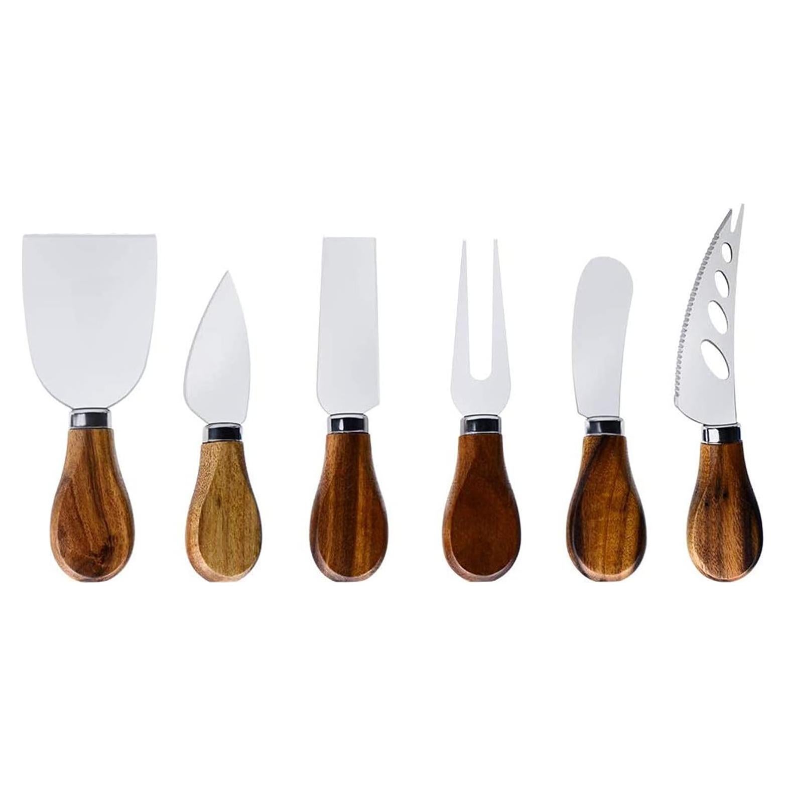 Juego de cuchillos de queso KT-GARY 6 piezas acero inoxidable